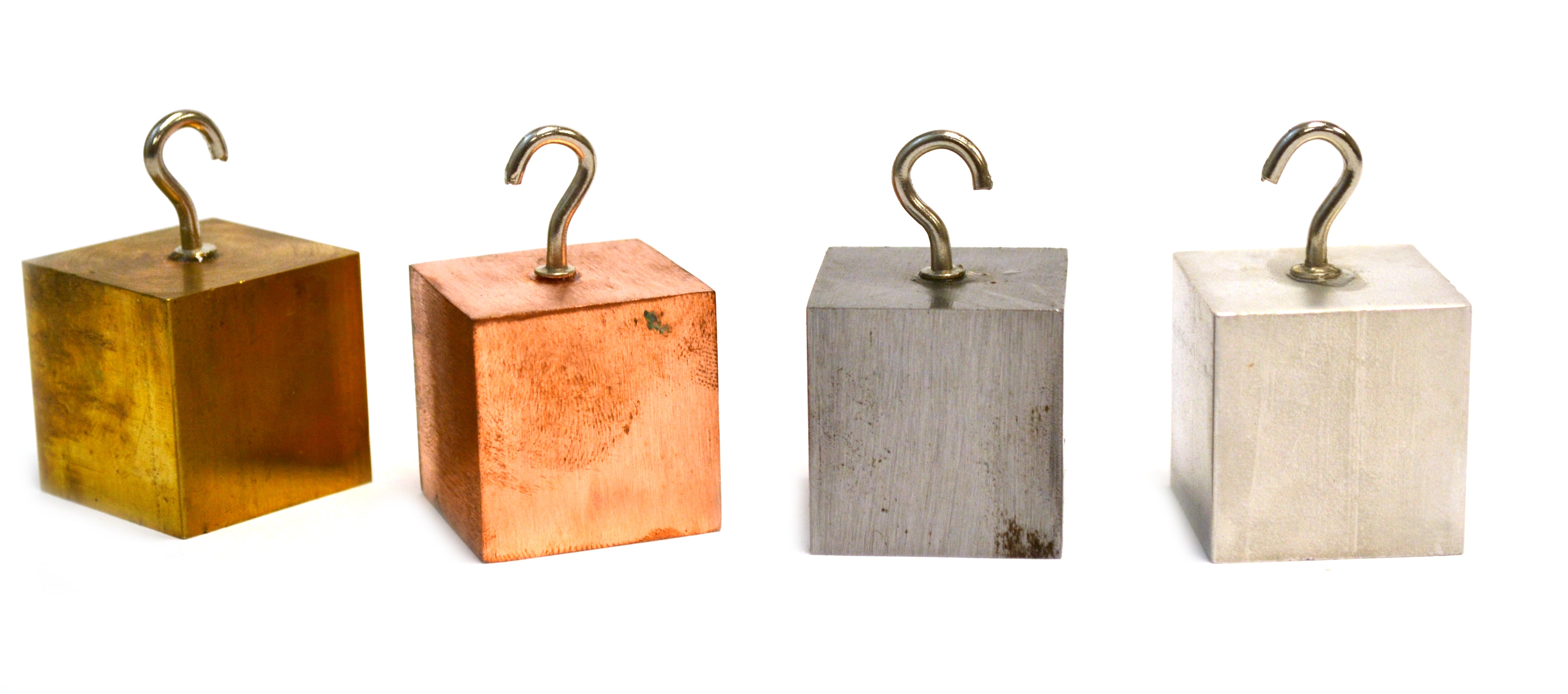4-Metal Density Block Set (Aluminum, Brass, Copper, Steel), 1.25"