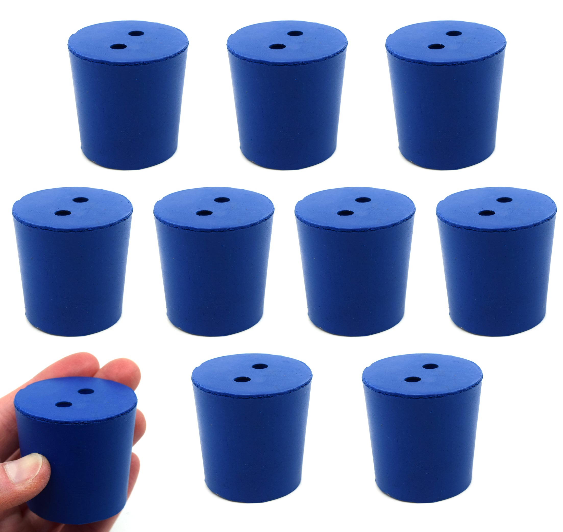 Neoprene Stopper with 2 Holes, 10-Pack