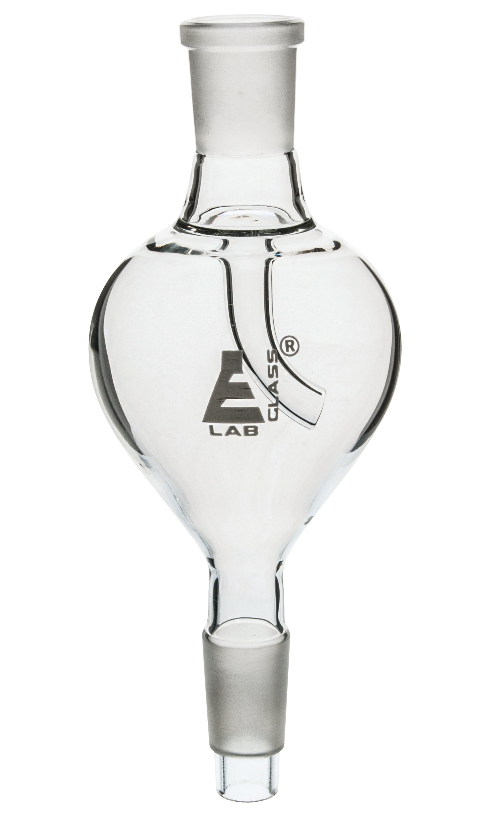 Vertical Pear-Shape Splash Head, 14/23 Socket and 29/32 Cone, Borosilicate Glass