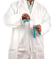White Polyester/Cotton Lab Coat, Medium