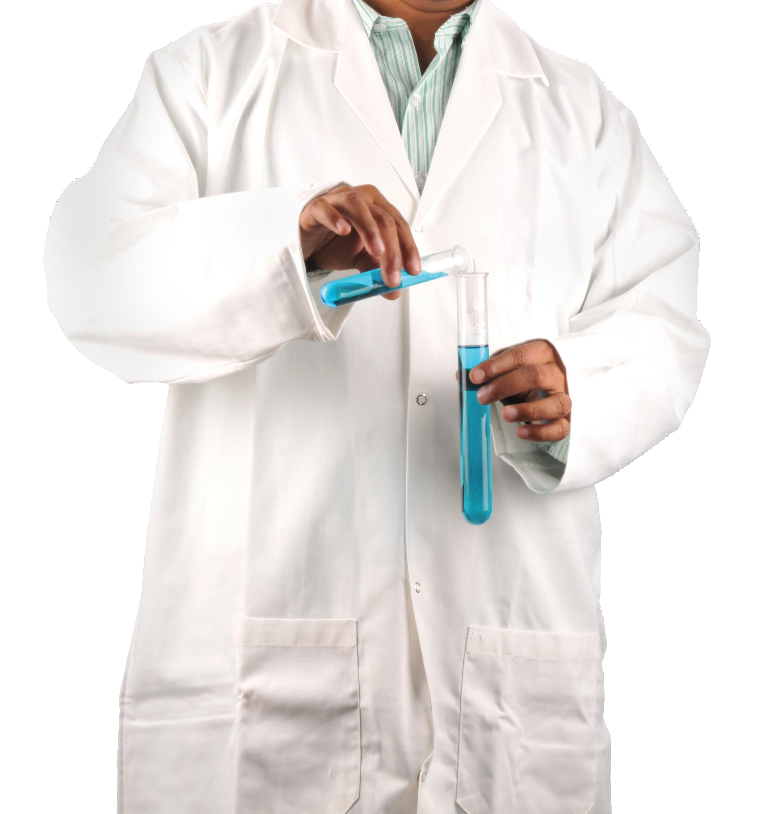 White Polyester/Cotton Lab Coat, Medium