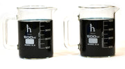 Premium Hand-Crafted Borosilicate Glass Beaker Mug, 500mL, 2-Pack