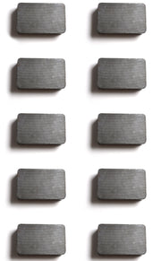 Ceramic Rectangular Magnet, 1.5 x 1 x 0.5", 10-Pack