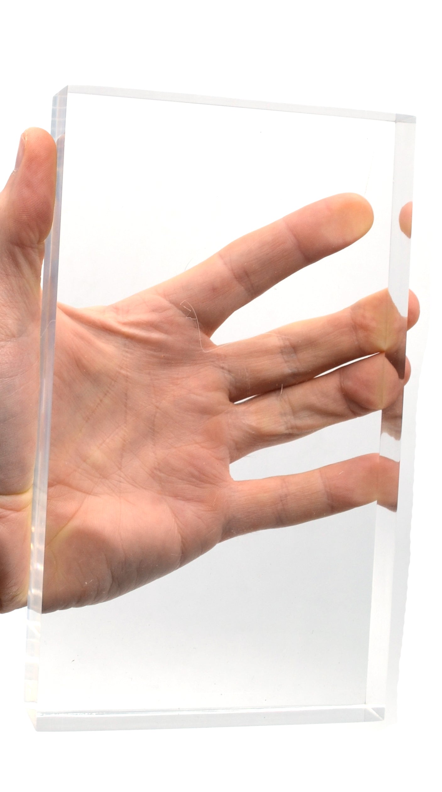 3-Piece Large Acrylic Block Set for Light Demonstrations (Rectangle, Equilateral, Right Isosceles)