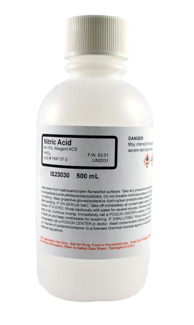ACS Grade 70% Nitric Acid, 500mL