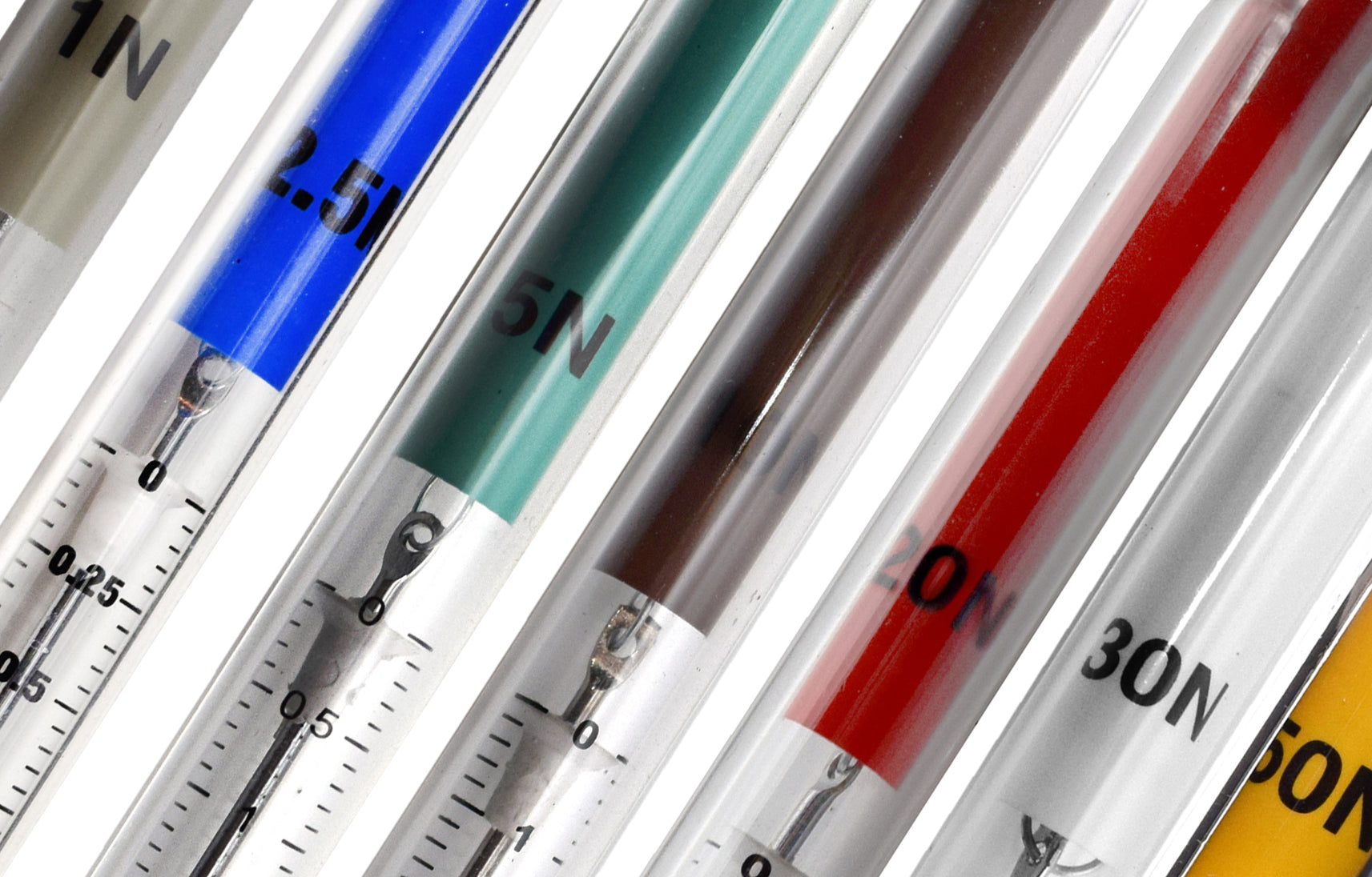 7-Piece Plastic Economy Dynamometer Set with Color Coding