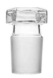 Hexagonal Hollow Stopper with Flat Bottom, 29/32, Borosilicate Glass
