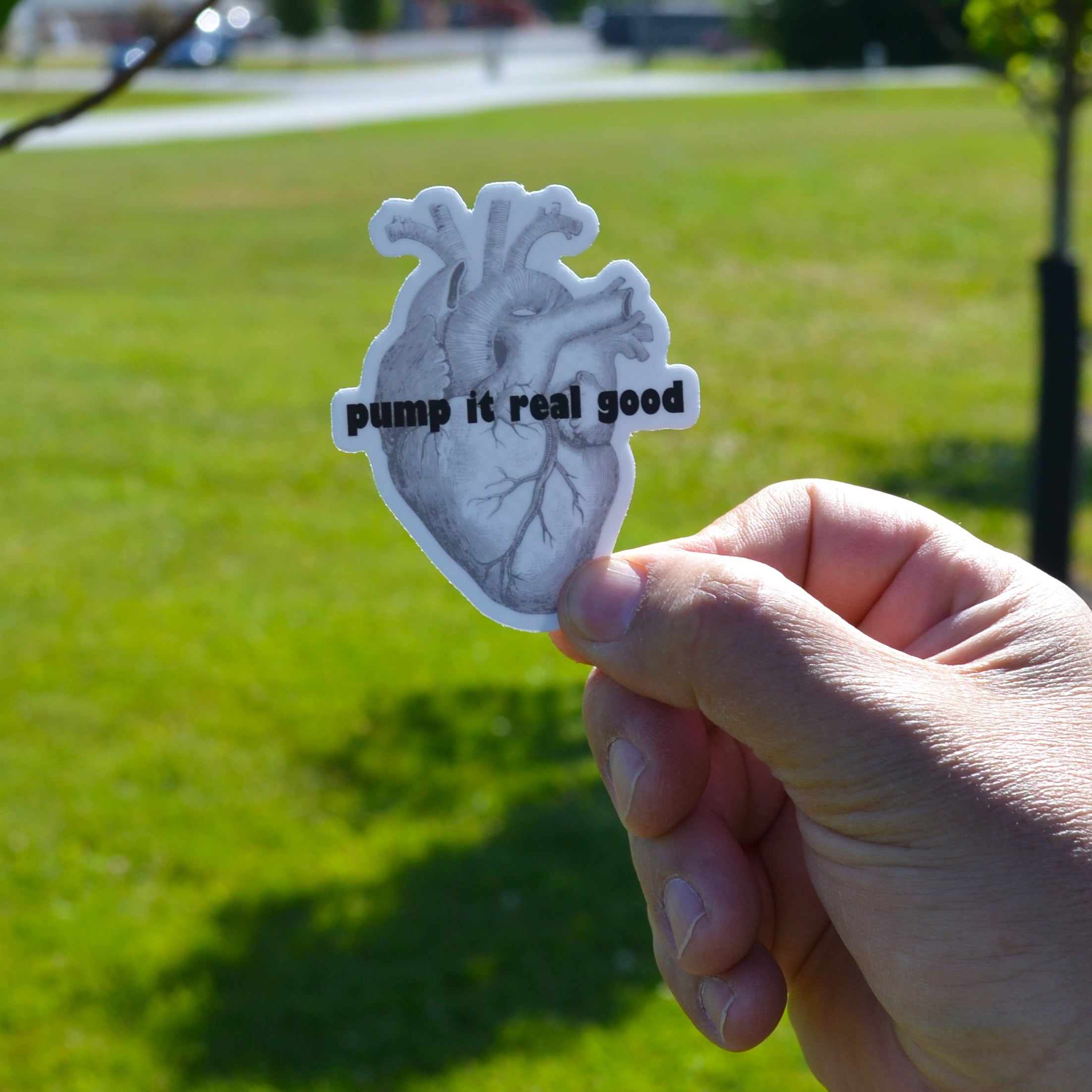 Pump It Real Good Die-Cut Premium Vinyl Sticker, 3 x 3 inch