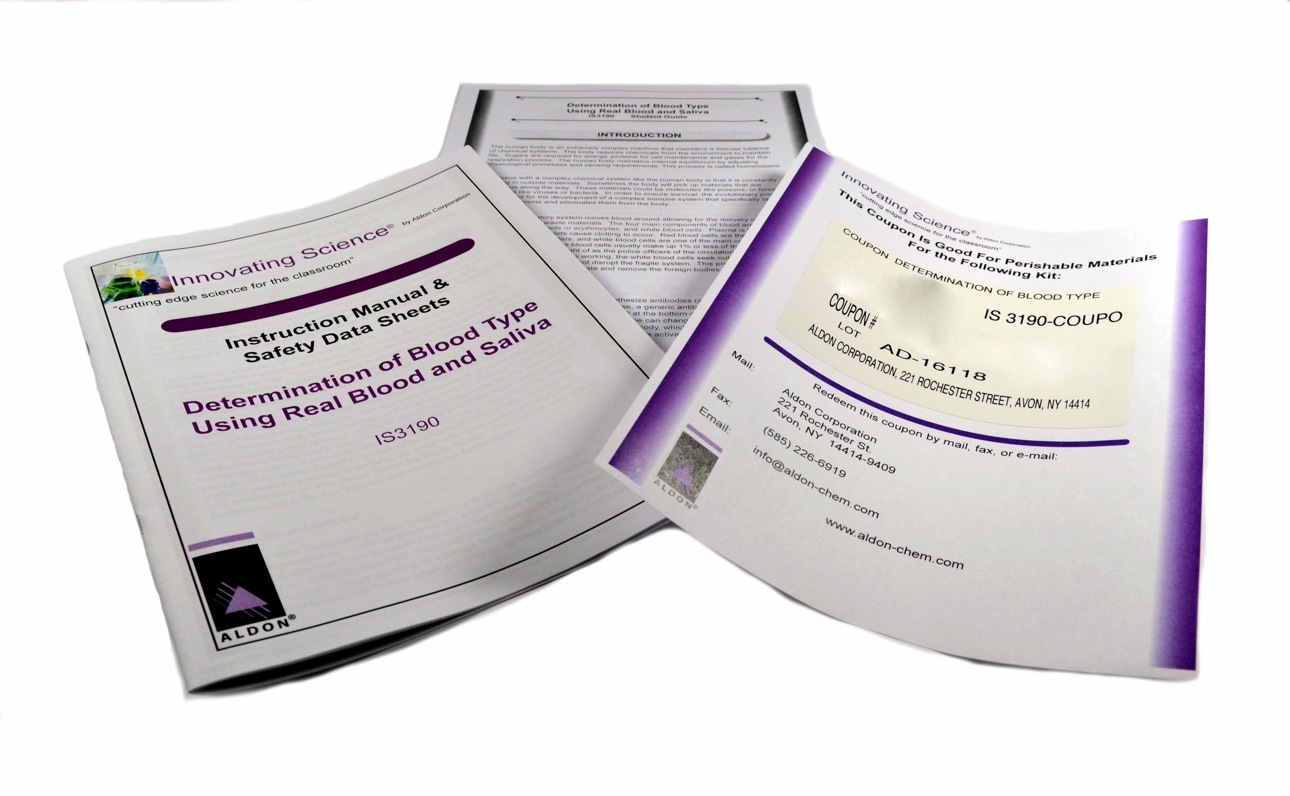 Determination of Blood Type Using Real Blood and Saliva Kit