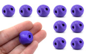 Purple Molecular Model Atom, 2.2cm, 5 Holes, 10-Pack
