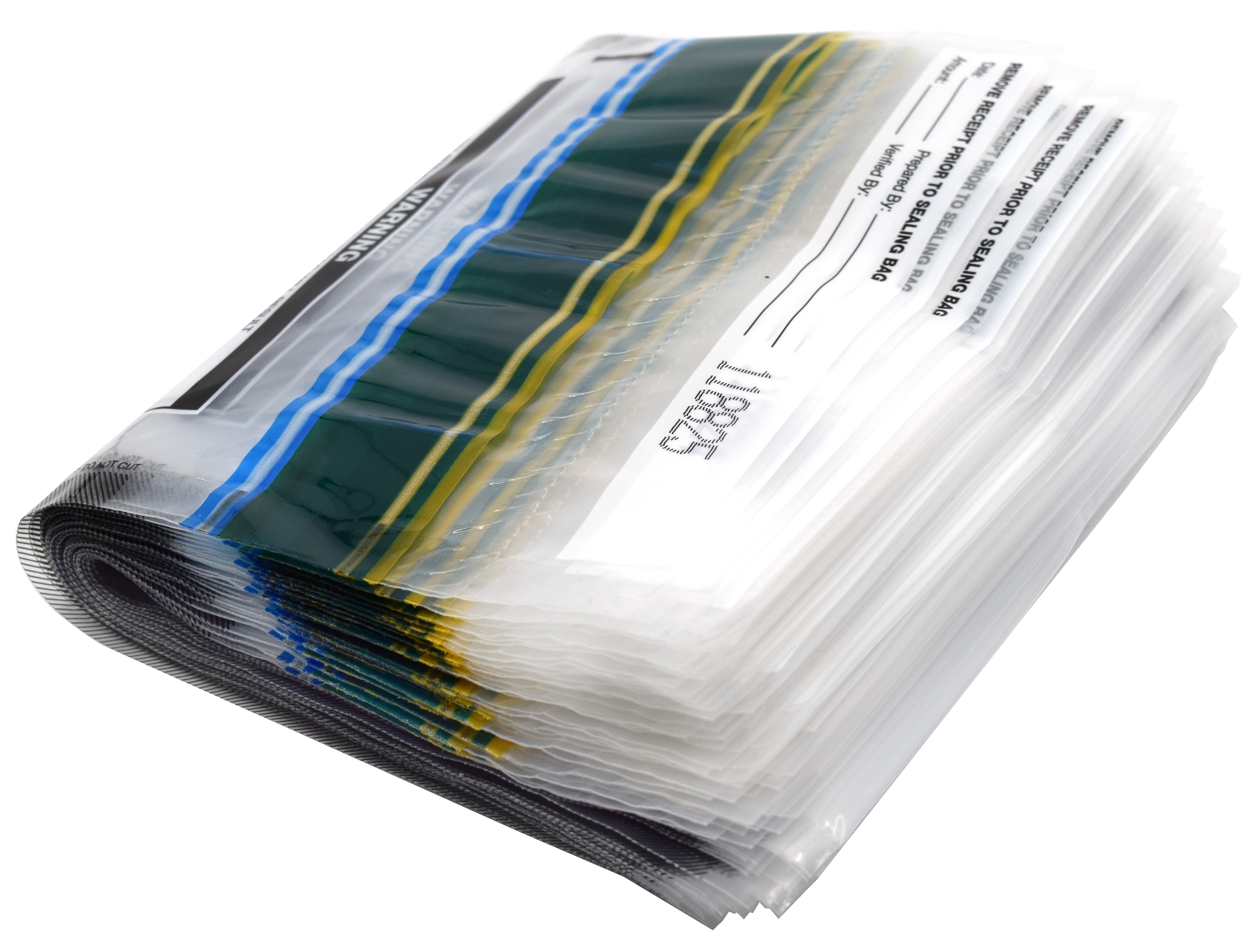 Premium Tamper-Evident Self-Sealing Security Bags, 7 x 10", 100-Pack