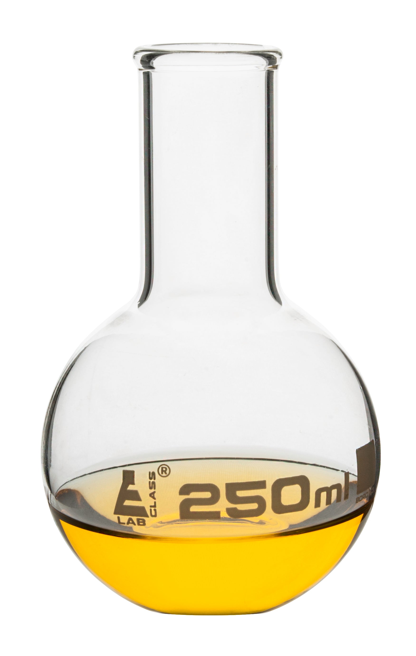 Narrow Neck Flat Bottom Borosilicate Glass Boiling Flask