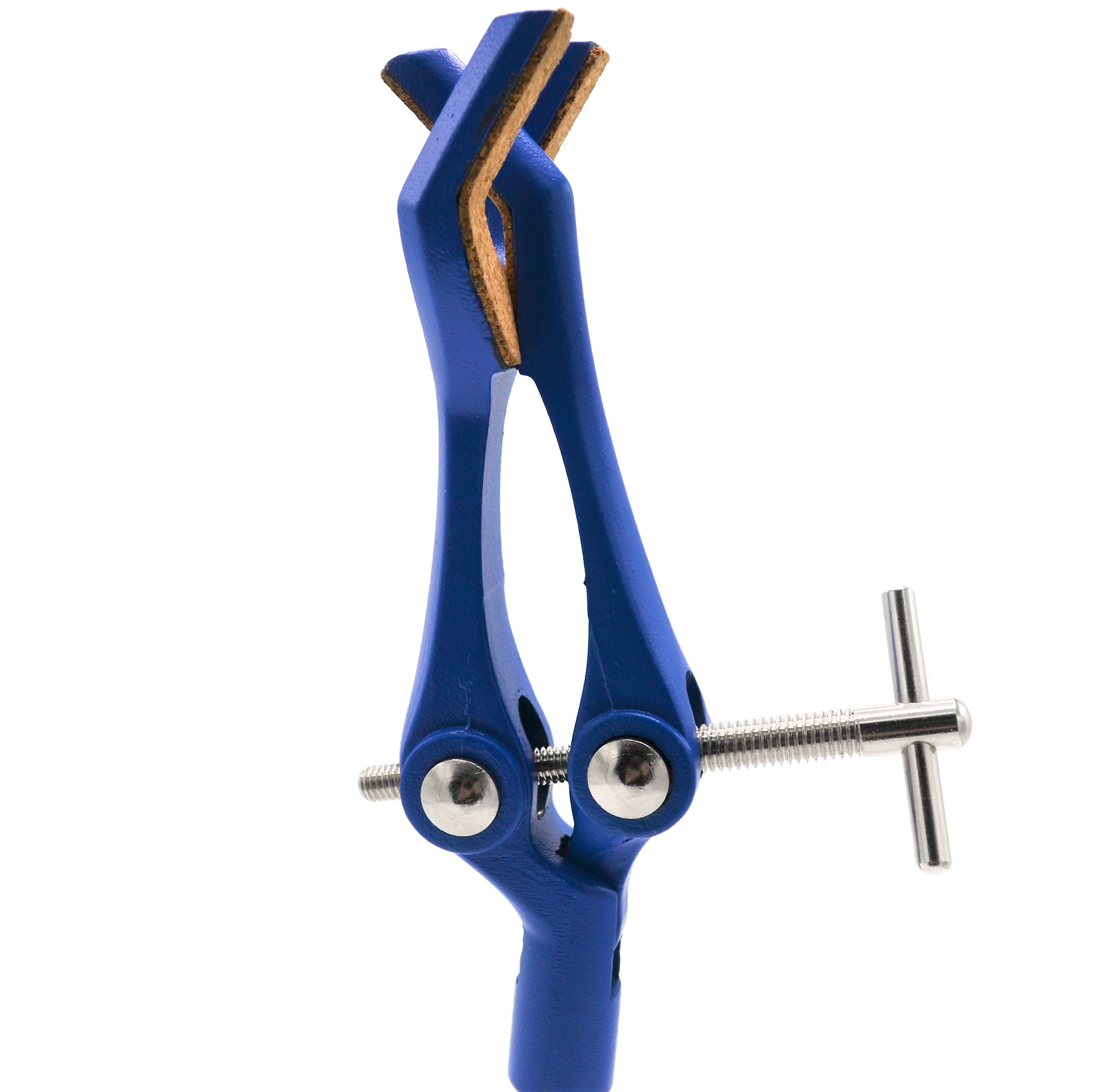 3-Finger Cork-Lined Extension Clamp on Stainless Steel Rod, 3.4" Max