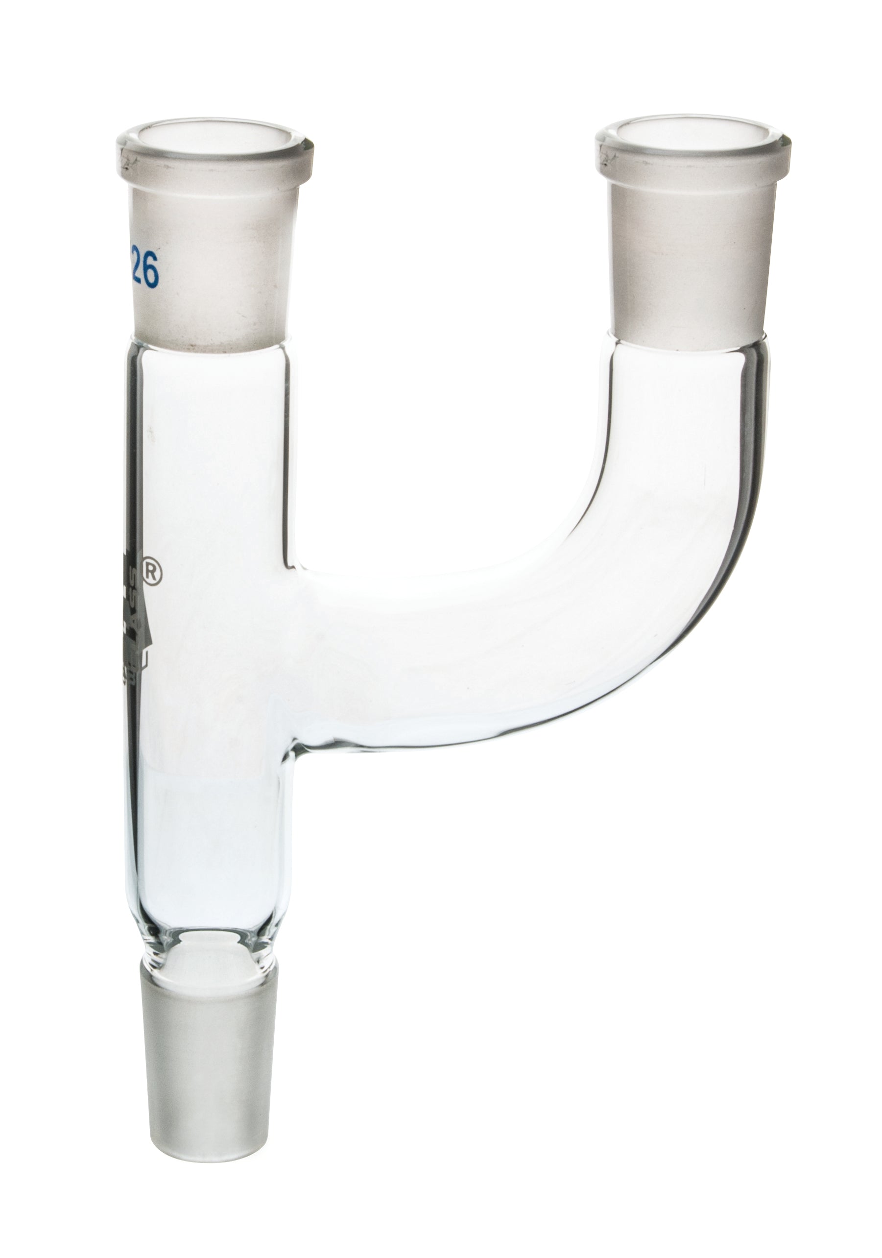 Two Parallel Necks Multiple Adapter, 19/26 Socket and 19/26 Cone, Borosilicate Glass