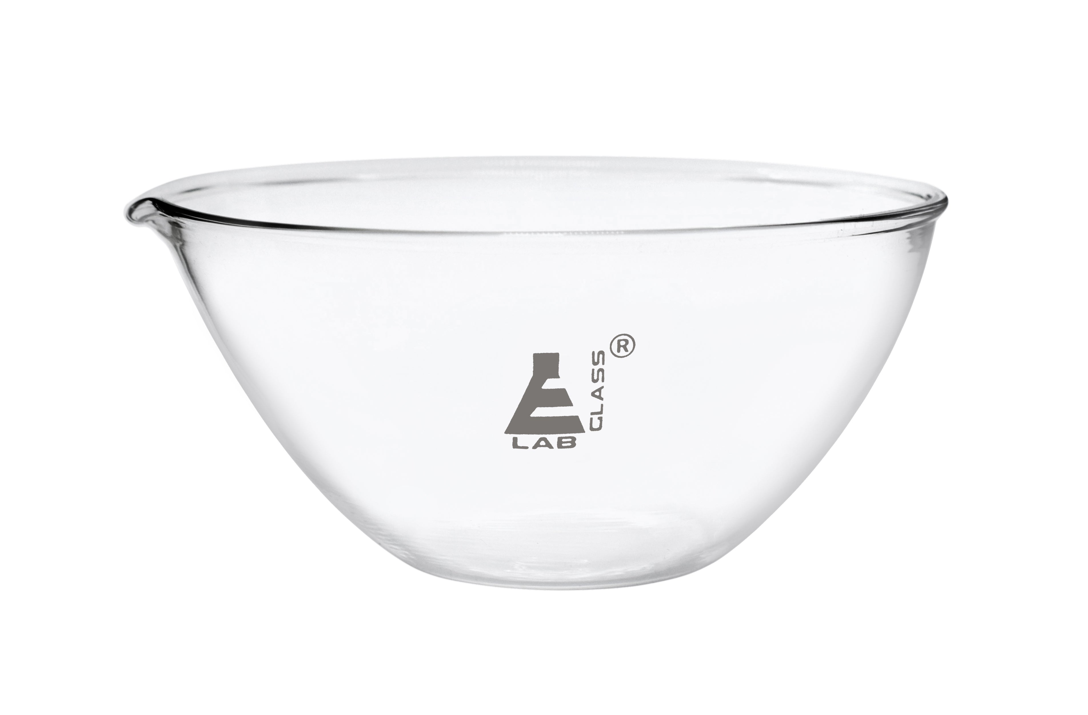 Flat Bottom Borosilicate Glass Evaporating Dish with Spout