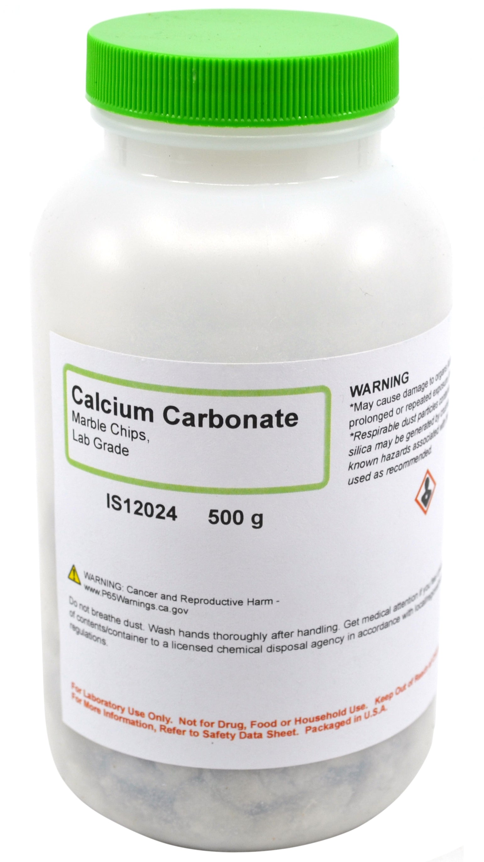Laboratory Grade Marble Chips Calcium Carbonate, 500g