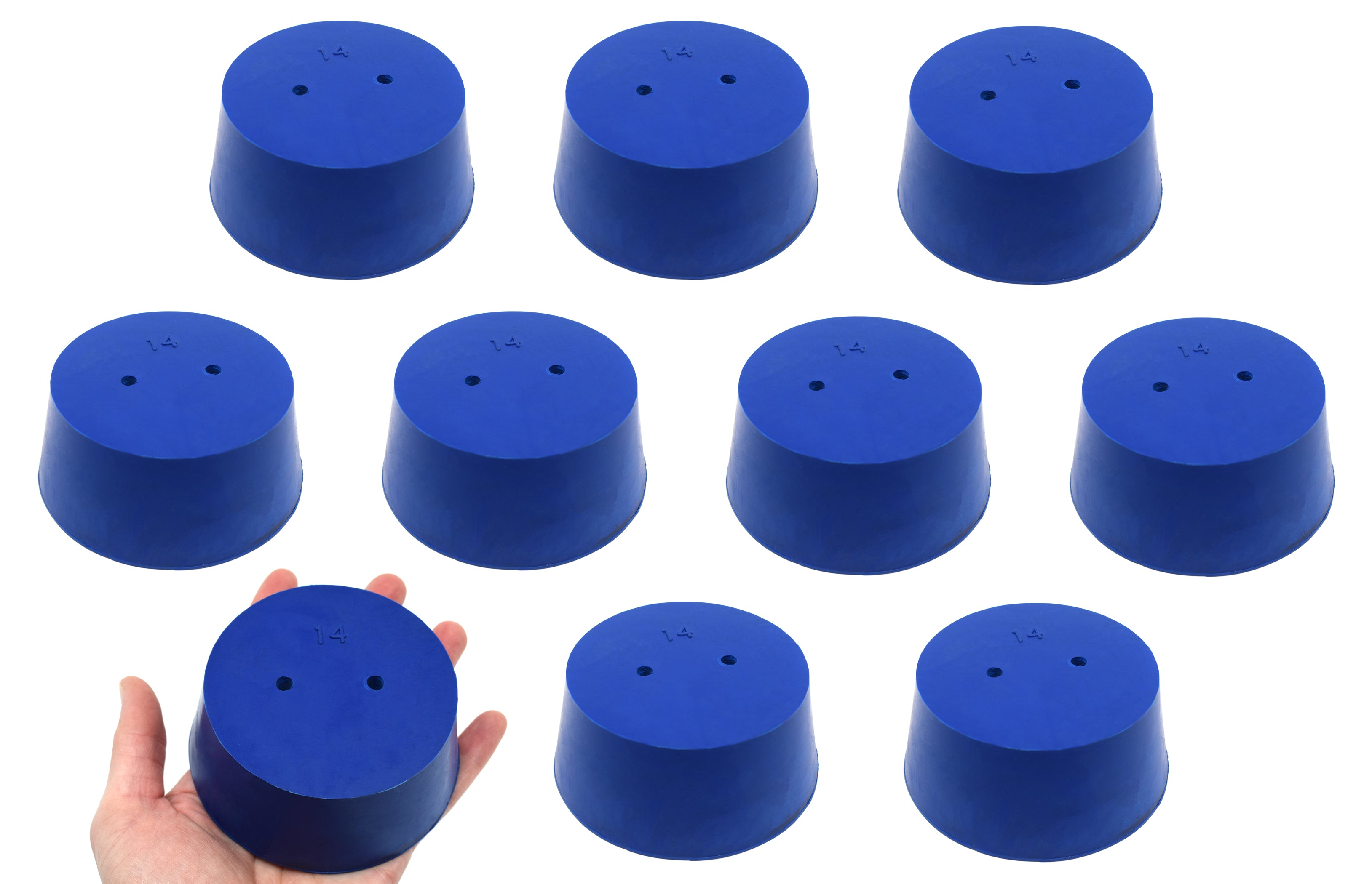 Neoprene Stopper with 2 Holes, 10-Pack