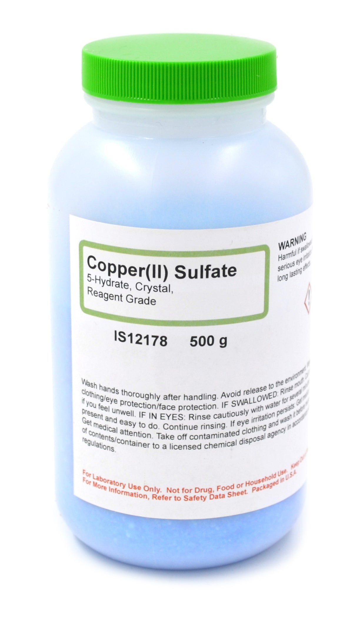 Copper Reagent Micro Reagent Grade Copper (II) Sulfate Pentahydrate Crystals, 500g – The Lab ...