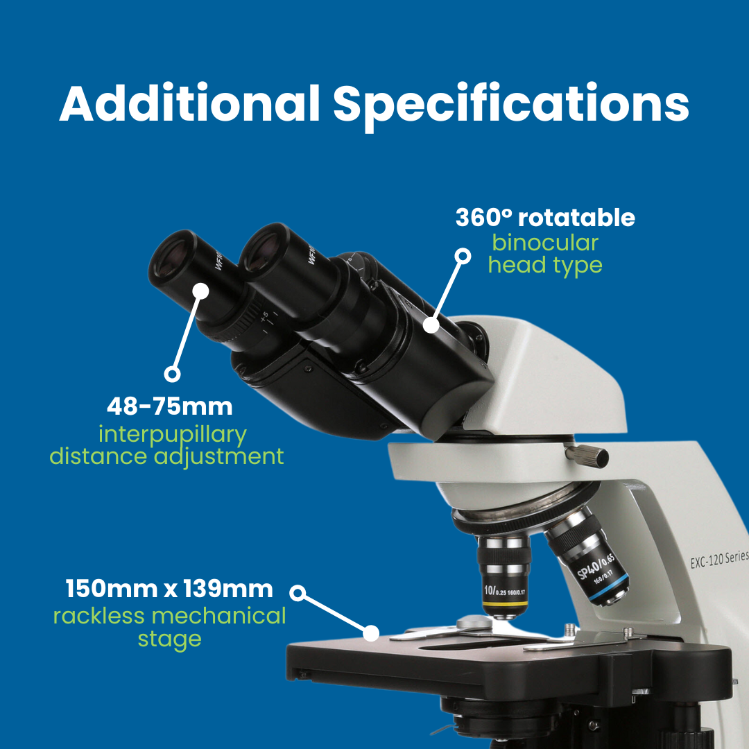 Accu-Scope Binocular Compound Microscope, EXC-120-3, 40-400X