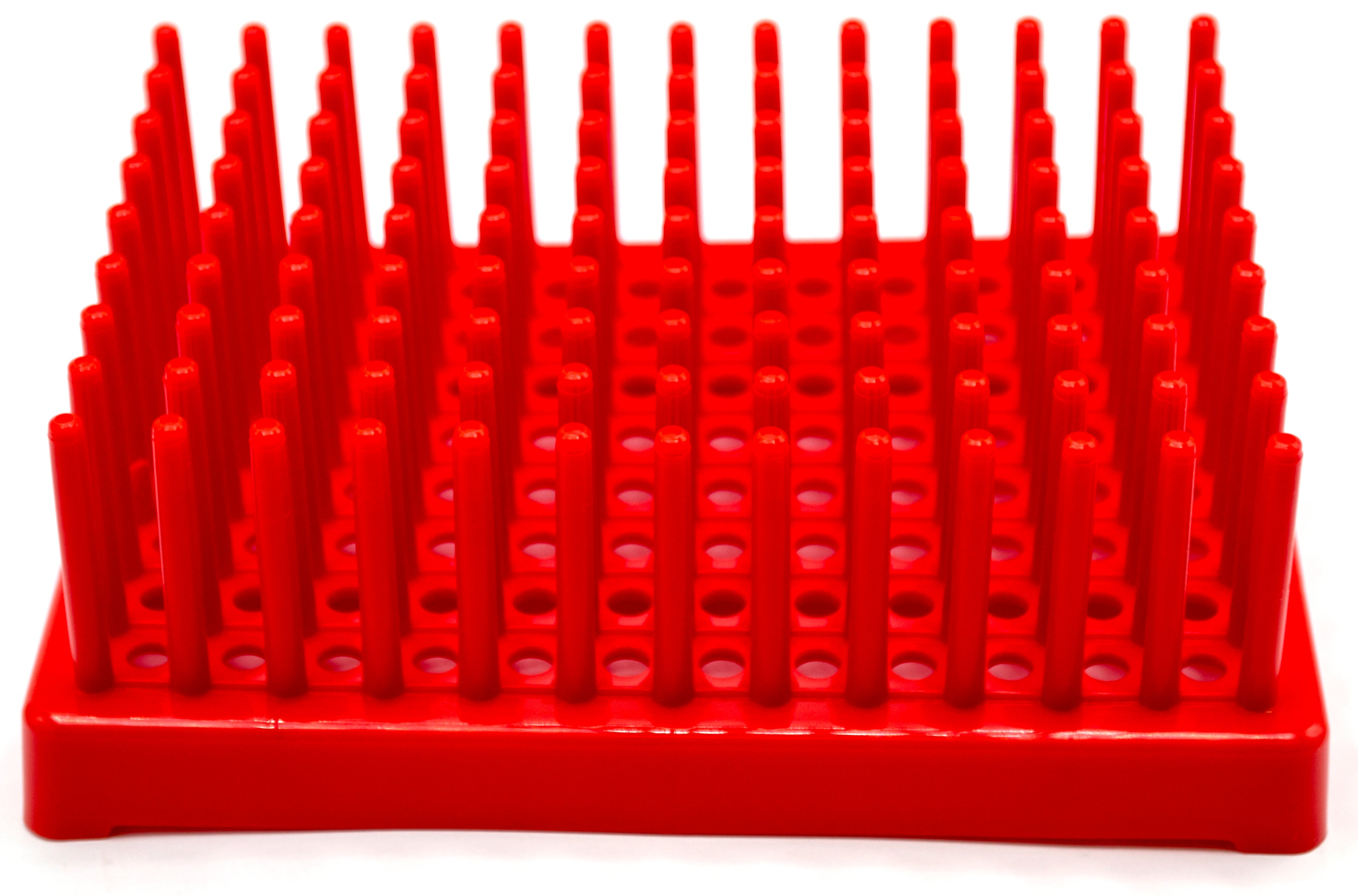 2PK Test Tube Peg Drying Rack - Holds 96 x 13mm Tubes - Plastic