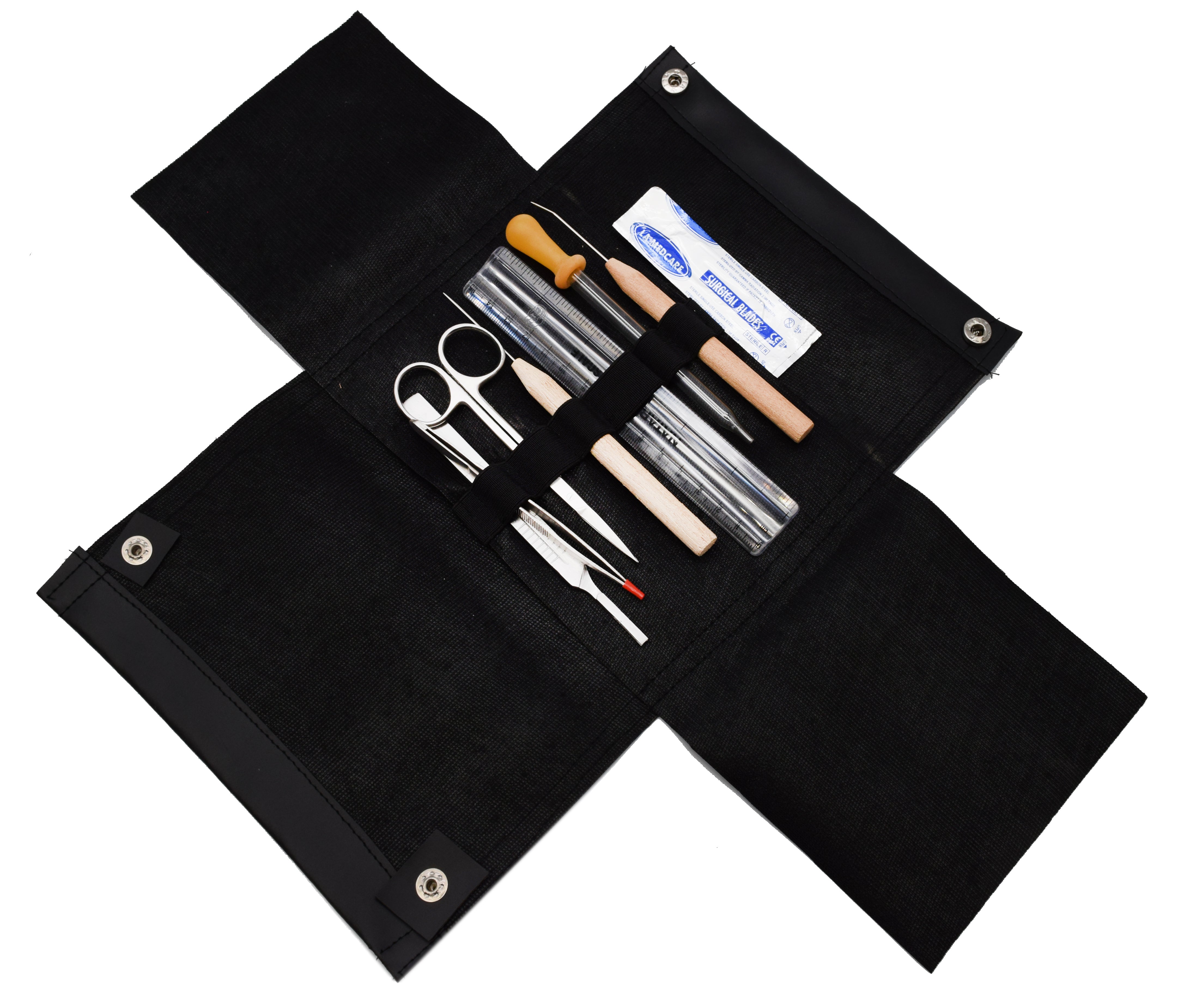 7-Piece Economy Dissection Kit, Stainless Steel with Leather Case