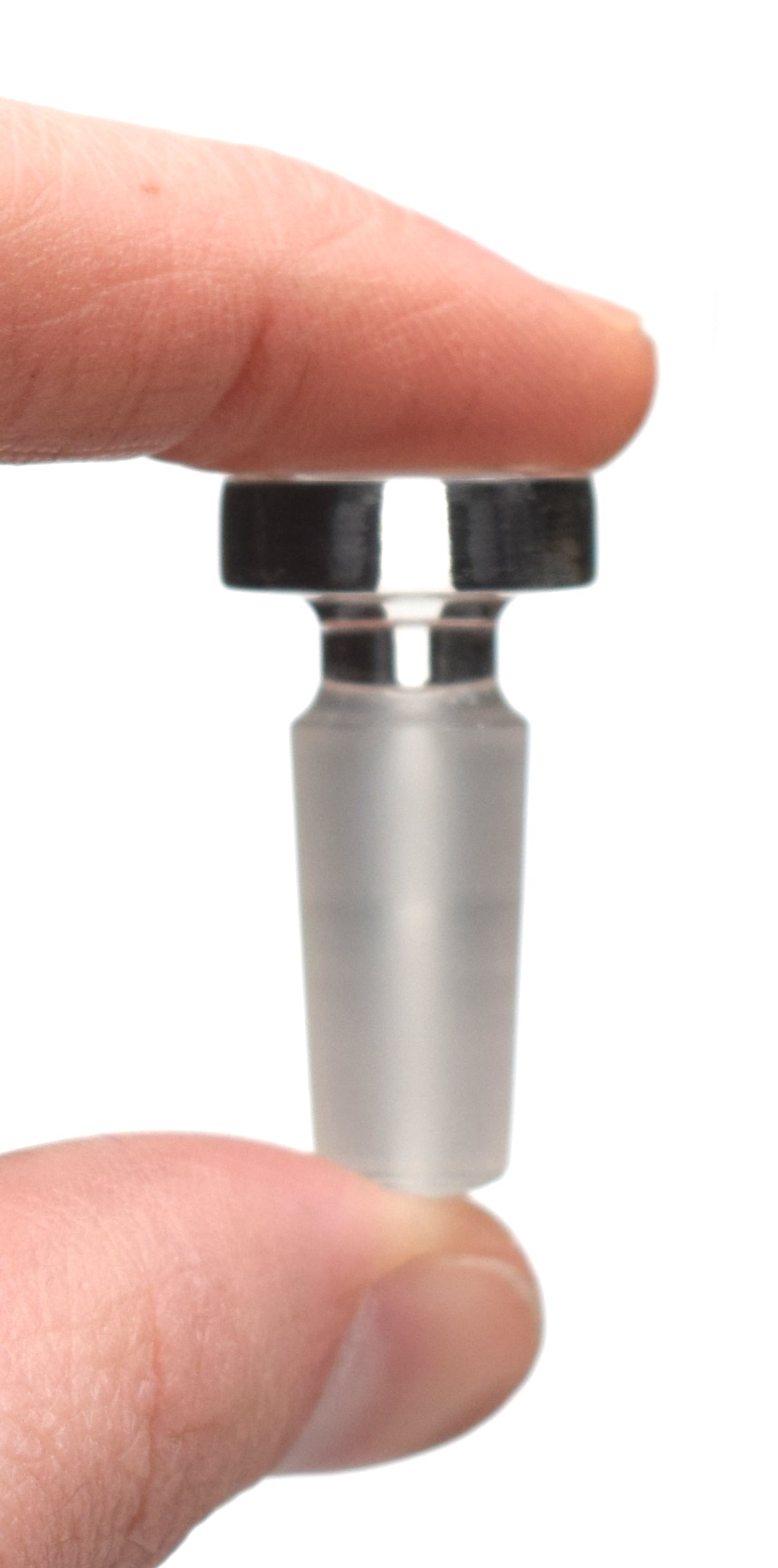 Flat Head Solid Cone Stopper, 10/19, Borosilicate Glass