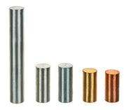 5-Metal Equal Mass Cylinders Set, Lead-Free (Zinc, Copper, Aluminum, Tin, Brass)