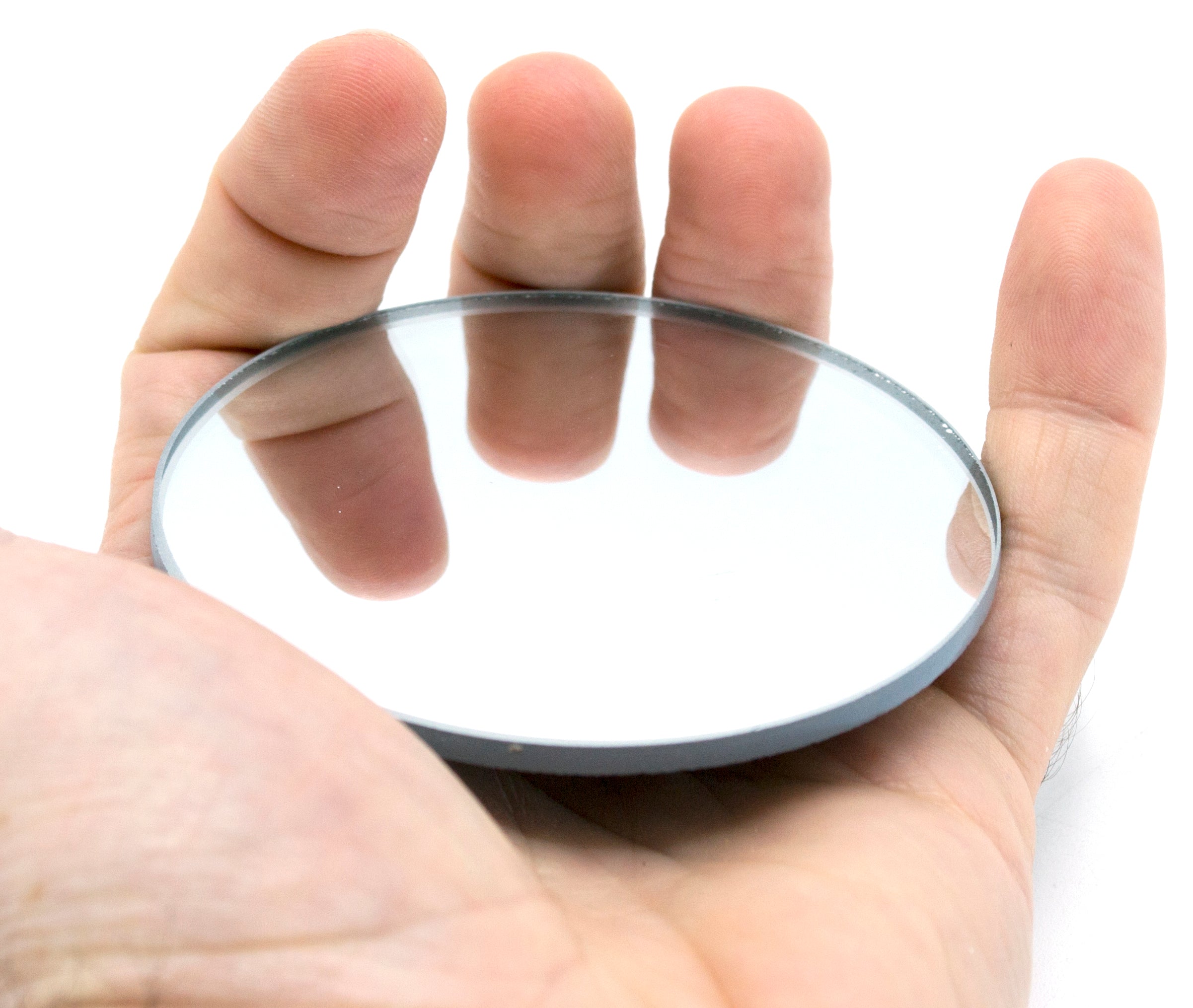 Round Convex Glass Mirror, 75mm Diameter, 150mm Focal Length