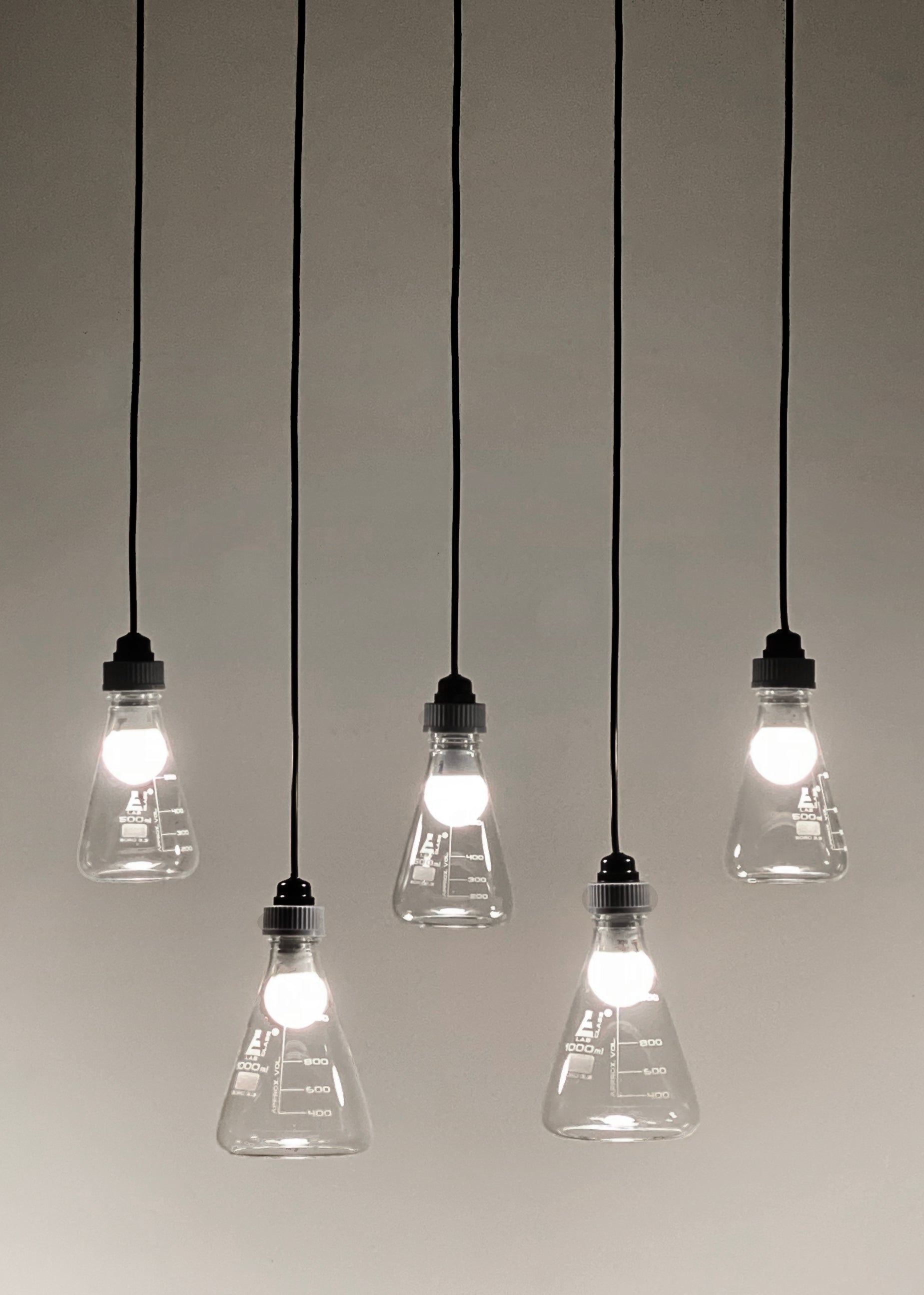 Build-Your-Own Erlenmeyer Flask Pendant Light Kit with Socket and 13ft Cable