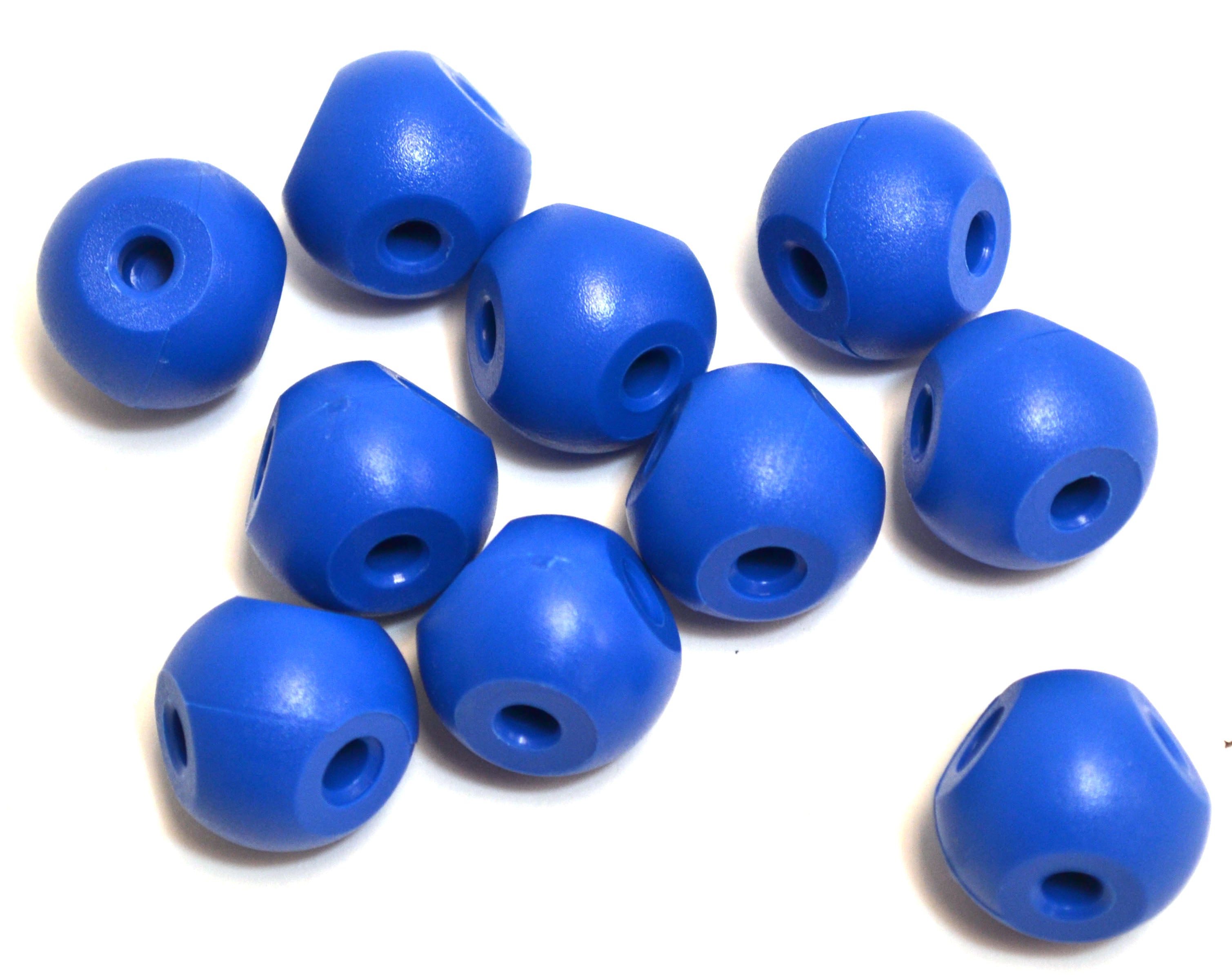 Blue Molecular Model Atom, 2.2cm, 4 Holes, 10-Pack