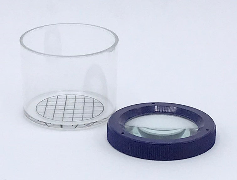 Round Bug Viewer with 4X Magnifier Lid