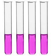 100PK Test Tubes, 25mL, 18x150mm - Rimmed - Light Wall, 1.2mm Thick - Borosilicate 3.3 Glass