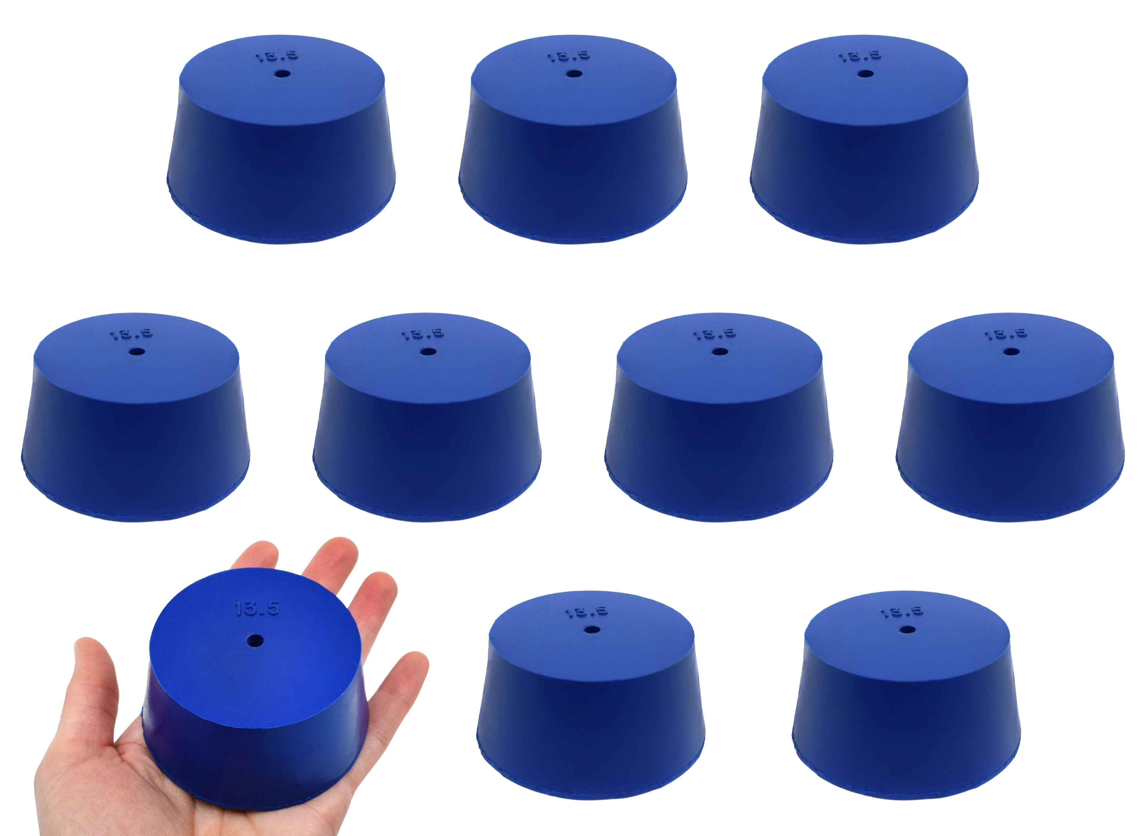 Neoprene Stopper with 1 Hole, 10-Pack