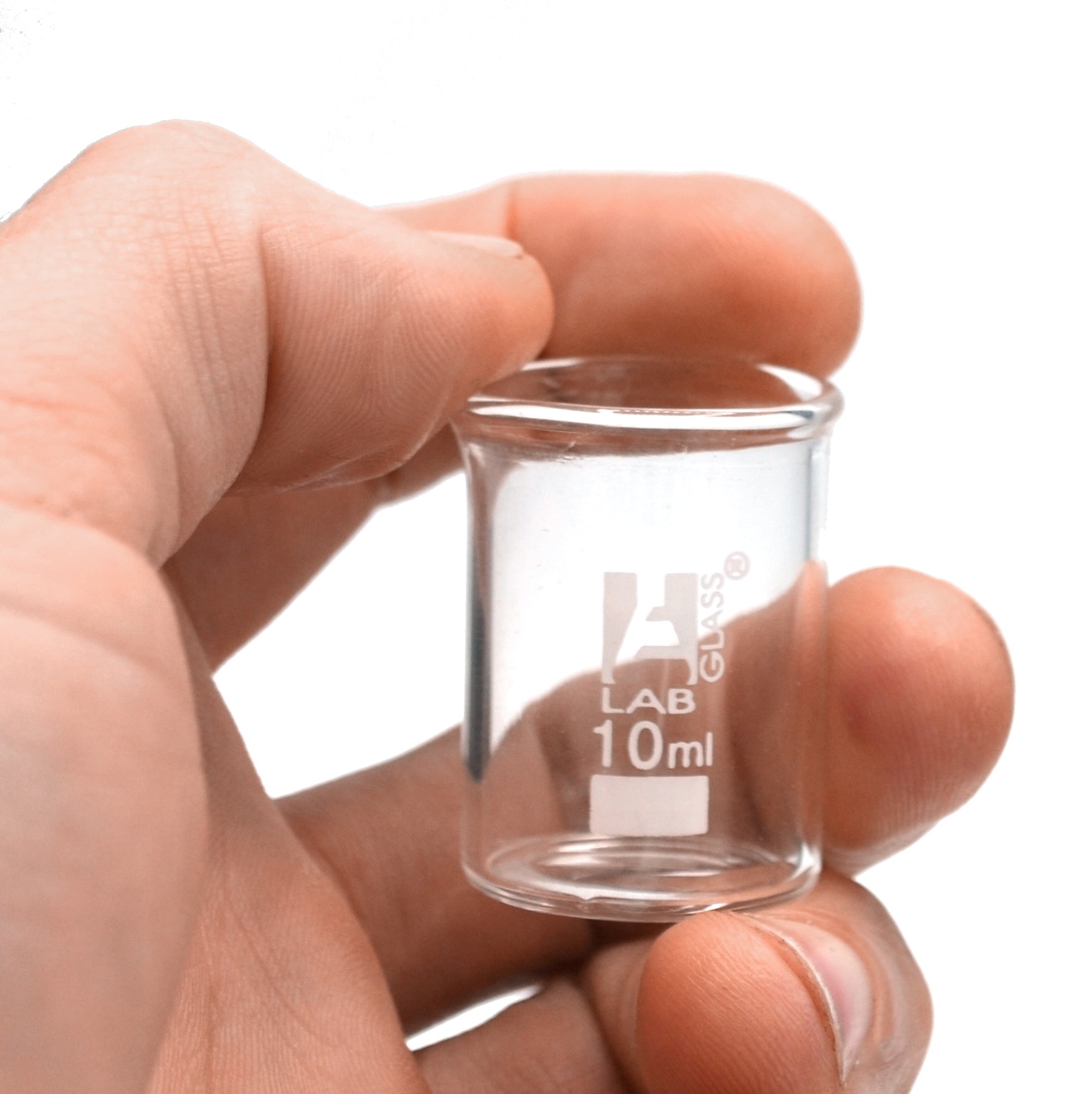 12-Pack Low Form Griffin Beakers with Spout, Ungraduated, 10mL, Borosilicate 3.3 Glass