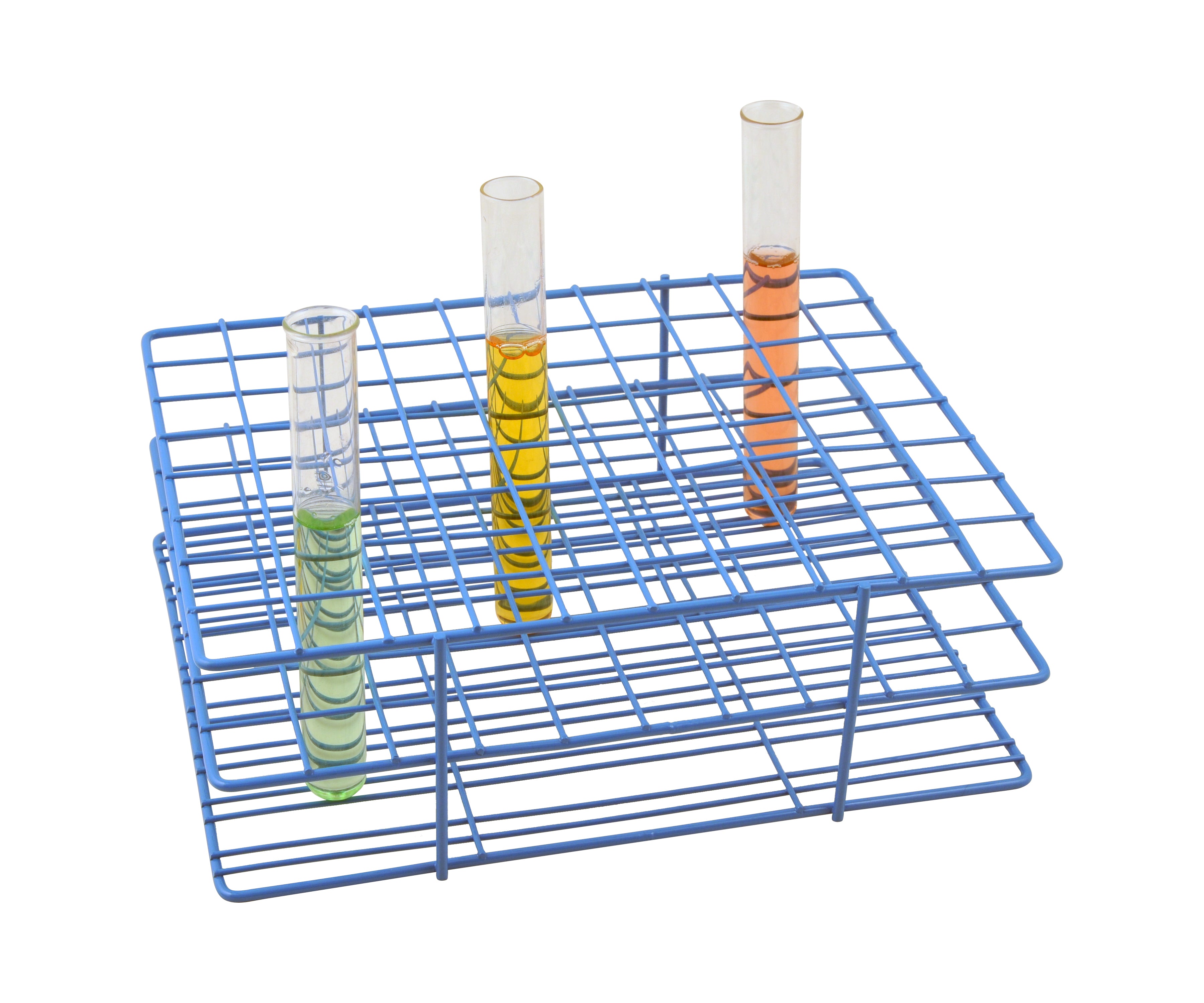 Blue Epoxy Wire Test Tube Rack, 80-Hole (8 x 10), for 18-20mm Tubes