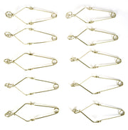 10-Pack Stoddard Test Tube Clamp with Finger Grips, Stainless Steel, 6 inch