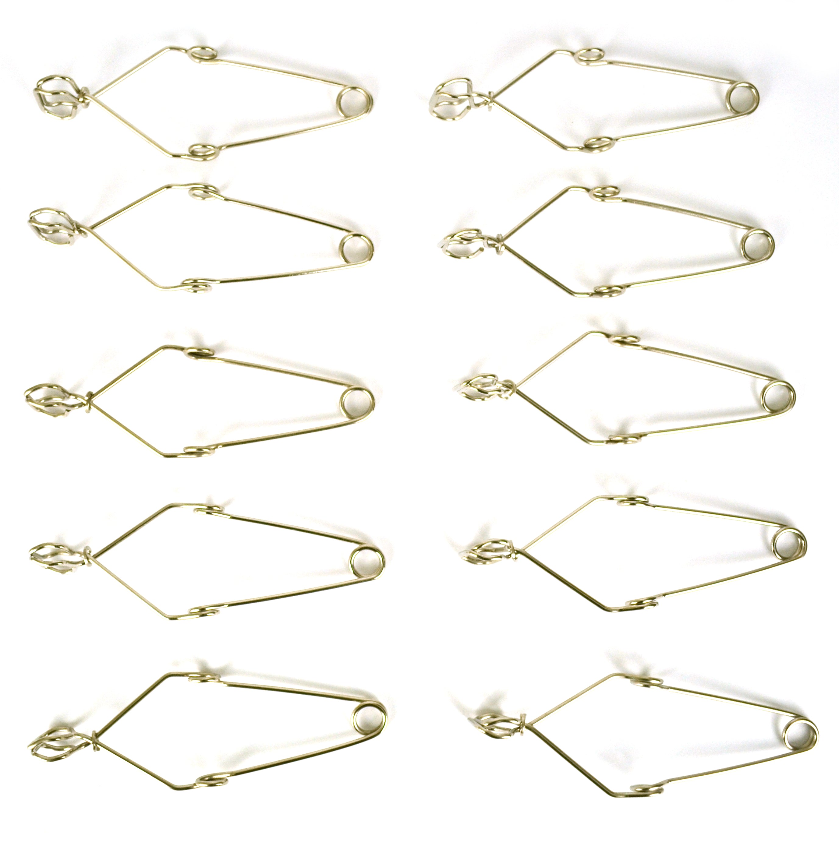 10-Pack Stoddard Test Tube Clamp with Finger Grips, Stainless Steel, 6 inch