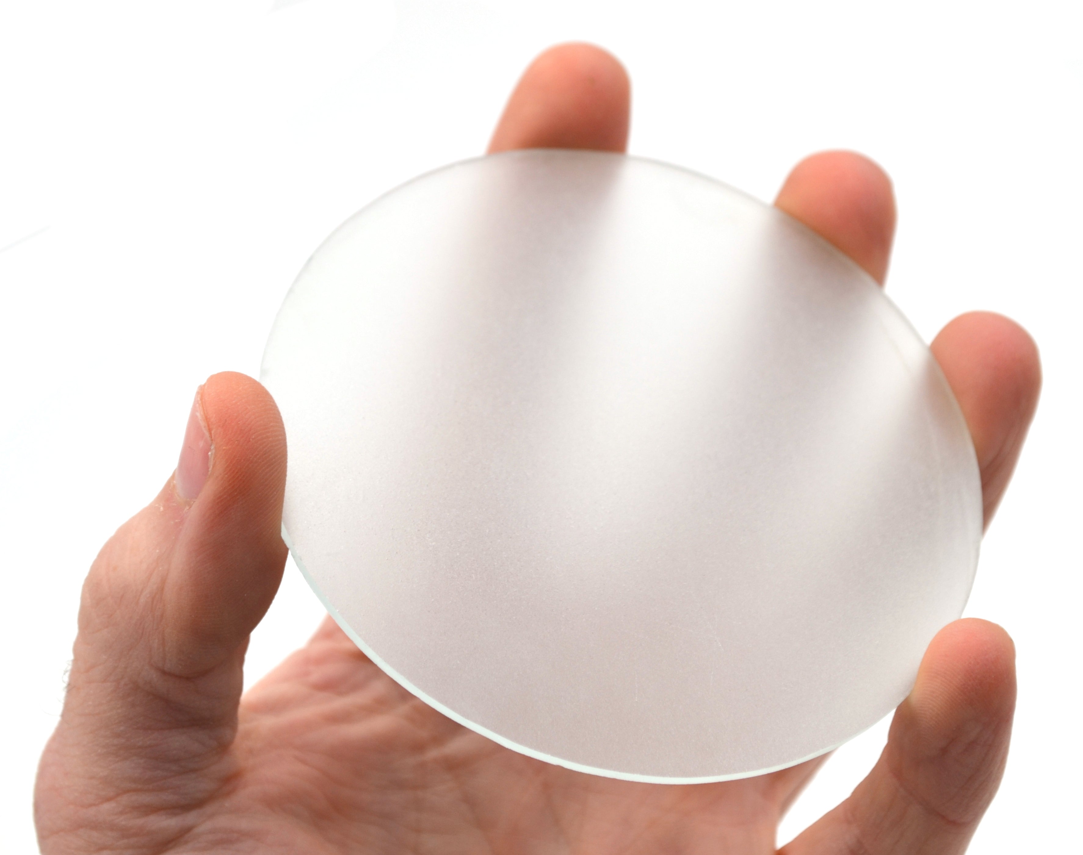 Frosted Glass Gas Jar Cover, 3.5 inch, 1.7mm Thick
