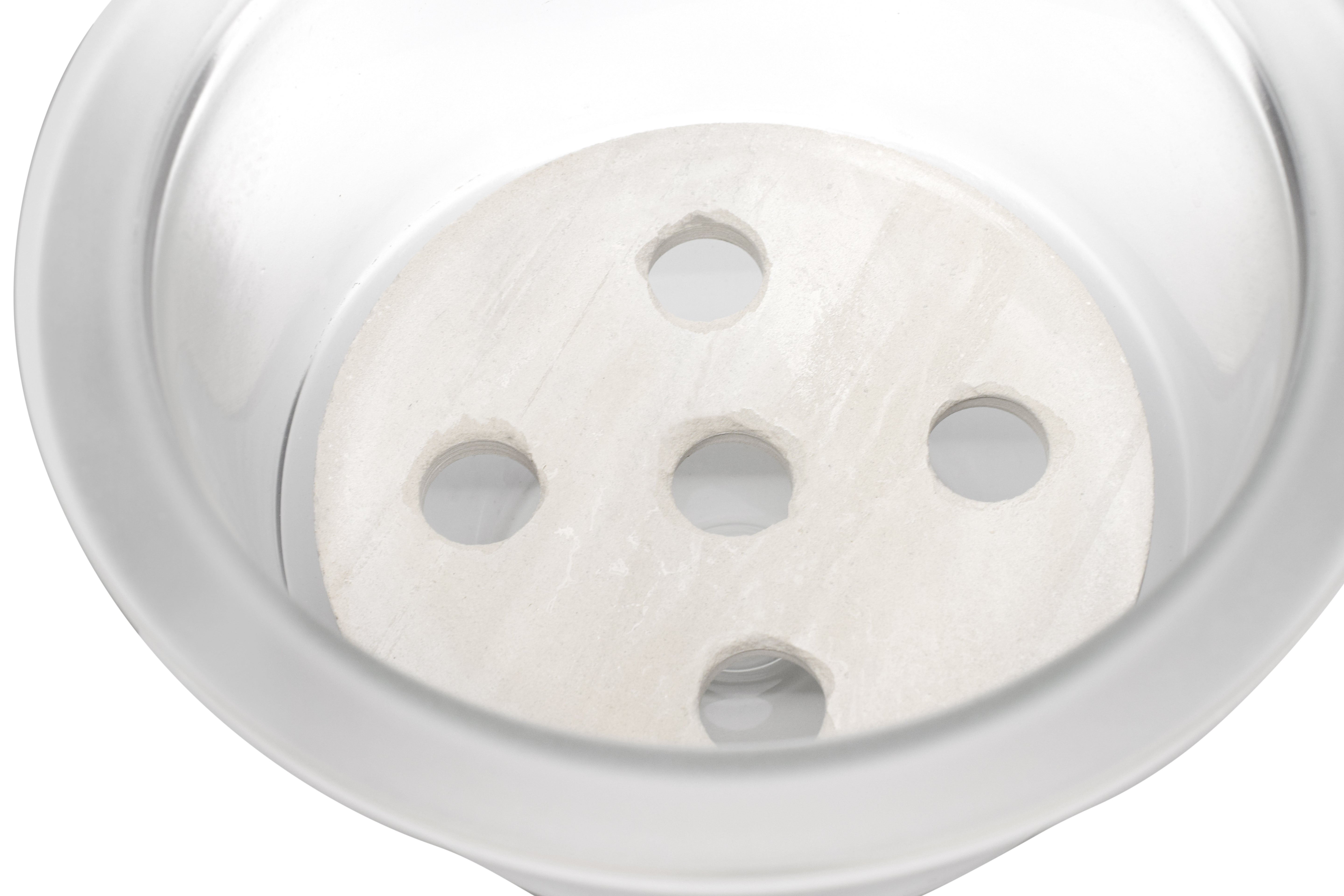 Borosilicate Glass Desiccator with Knob Cover and 7.5" Porcelain Plate