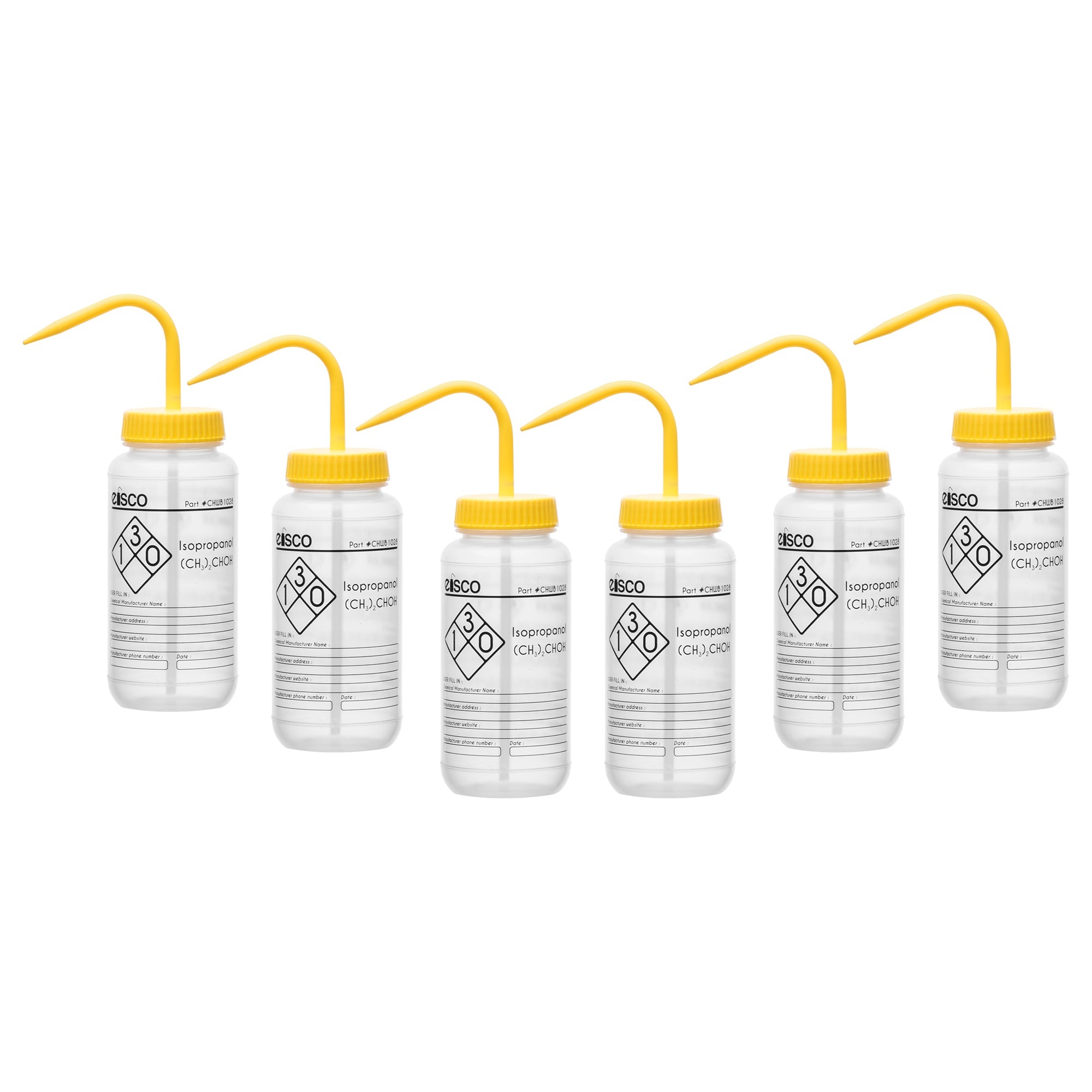 Isopropanol Wash Bottle, LDPE, 1-Color Label, 500mL