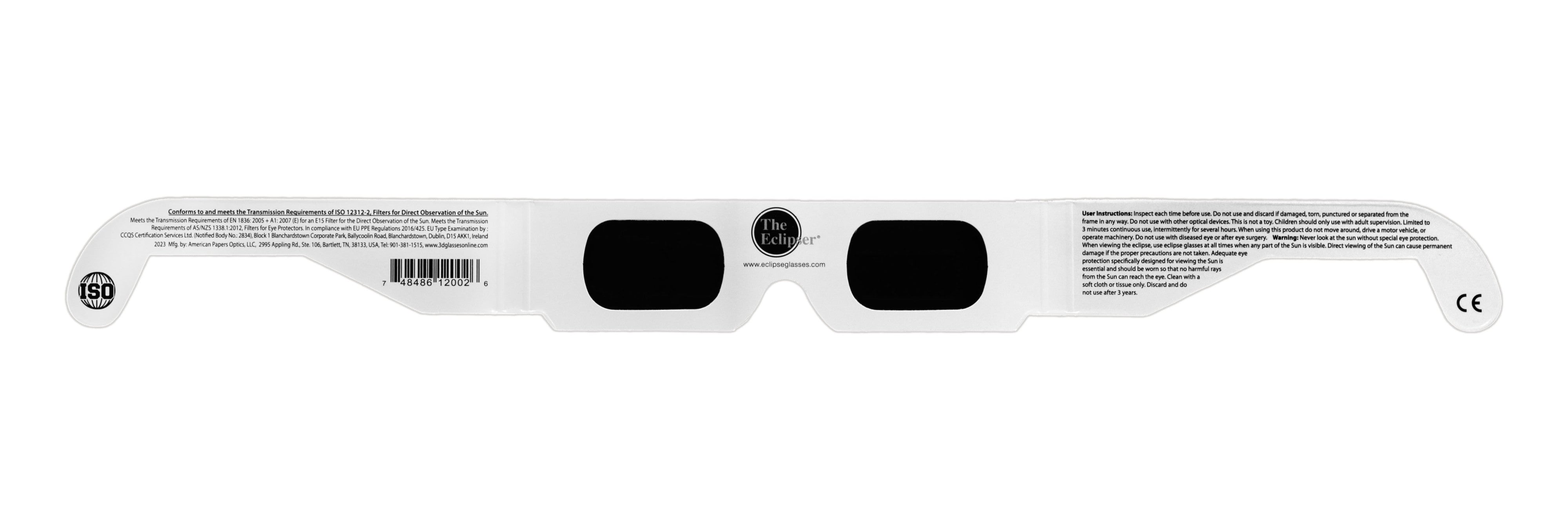 Solar Eclipse Glasses, CE/ISO Certified, 10-Pack