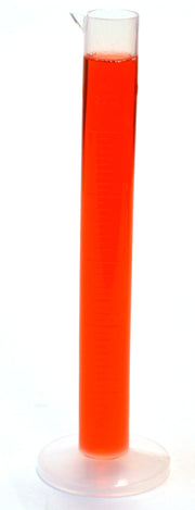 Polypropylene Graduated Cylinder with Raised Graduations and Round Base