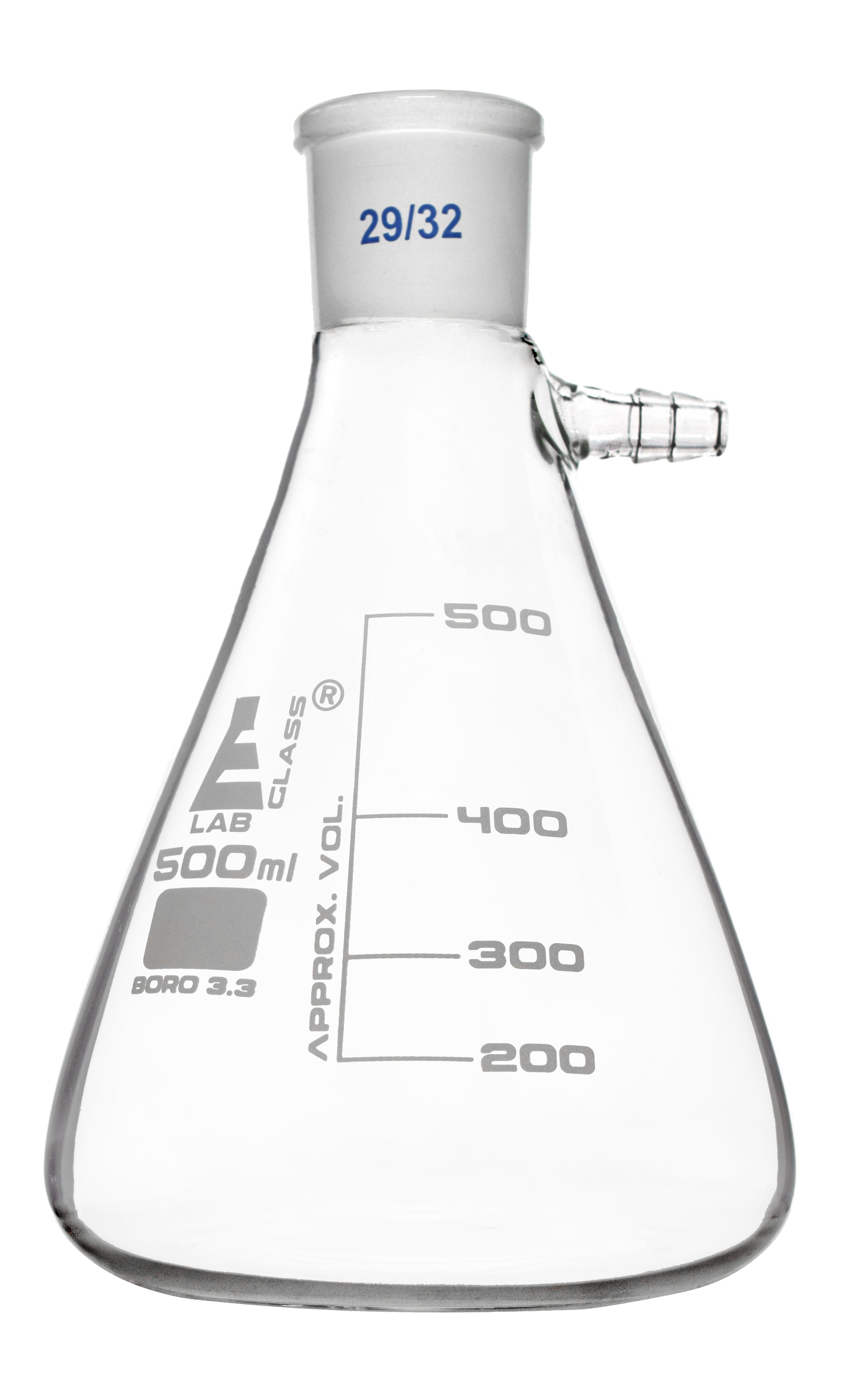 Borosilicate Glass Buchner Filtering Flask with Side Arm, 29/32 Socket