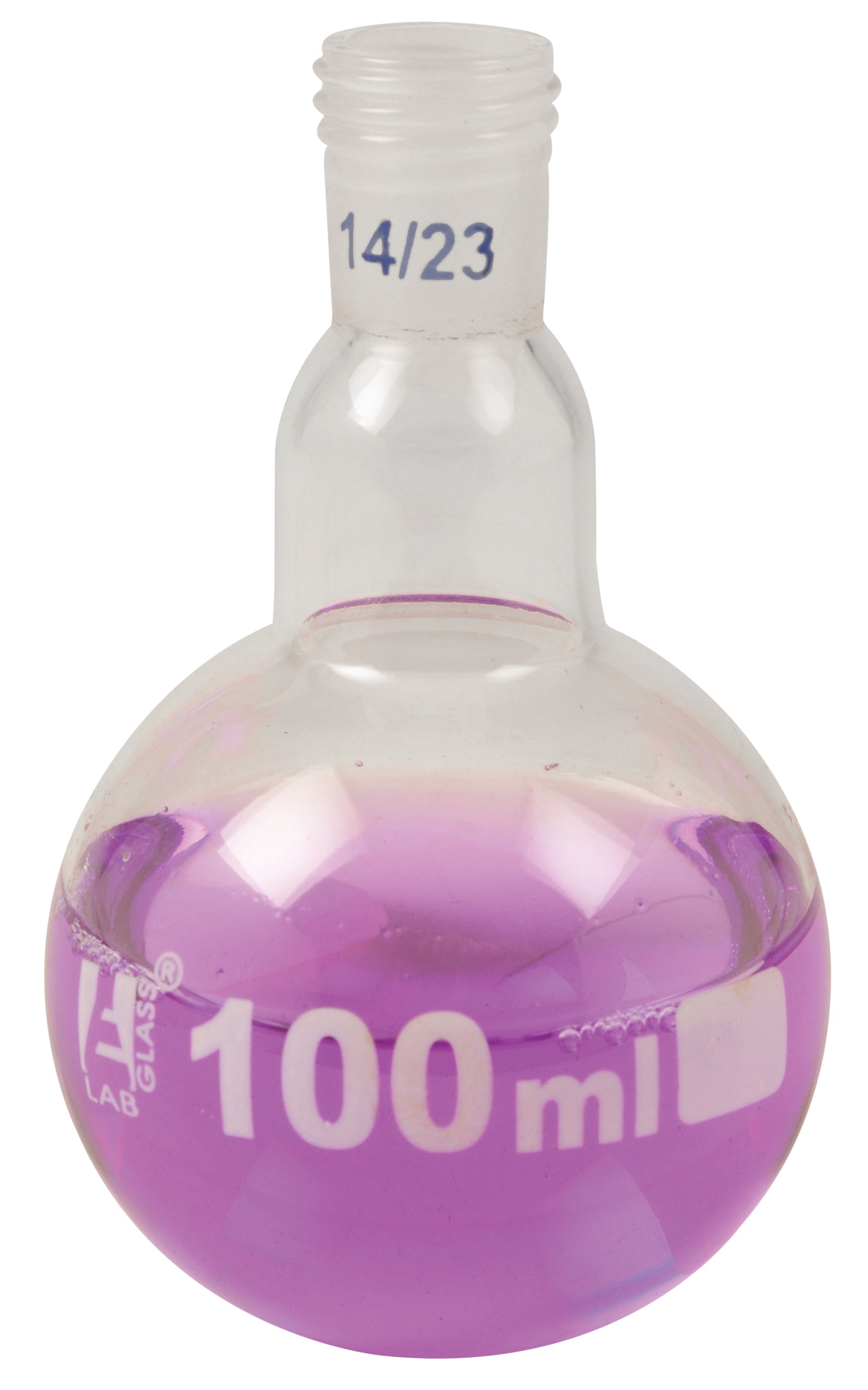 Flat Bottom Borosilicate Glass Boiling Flask with Threaded Joint