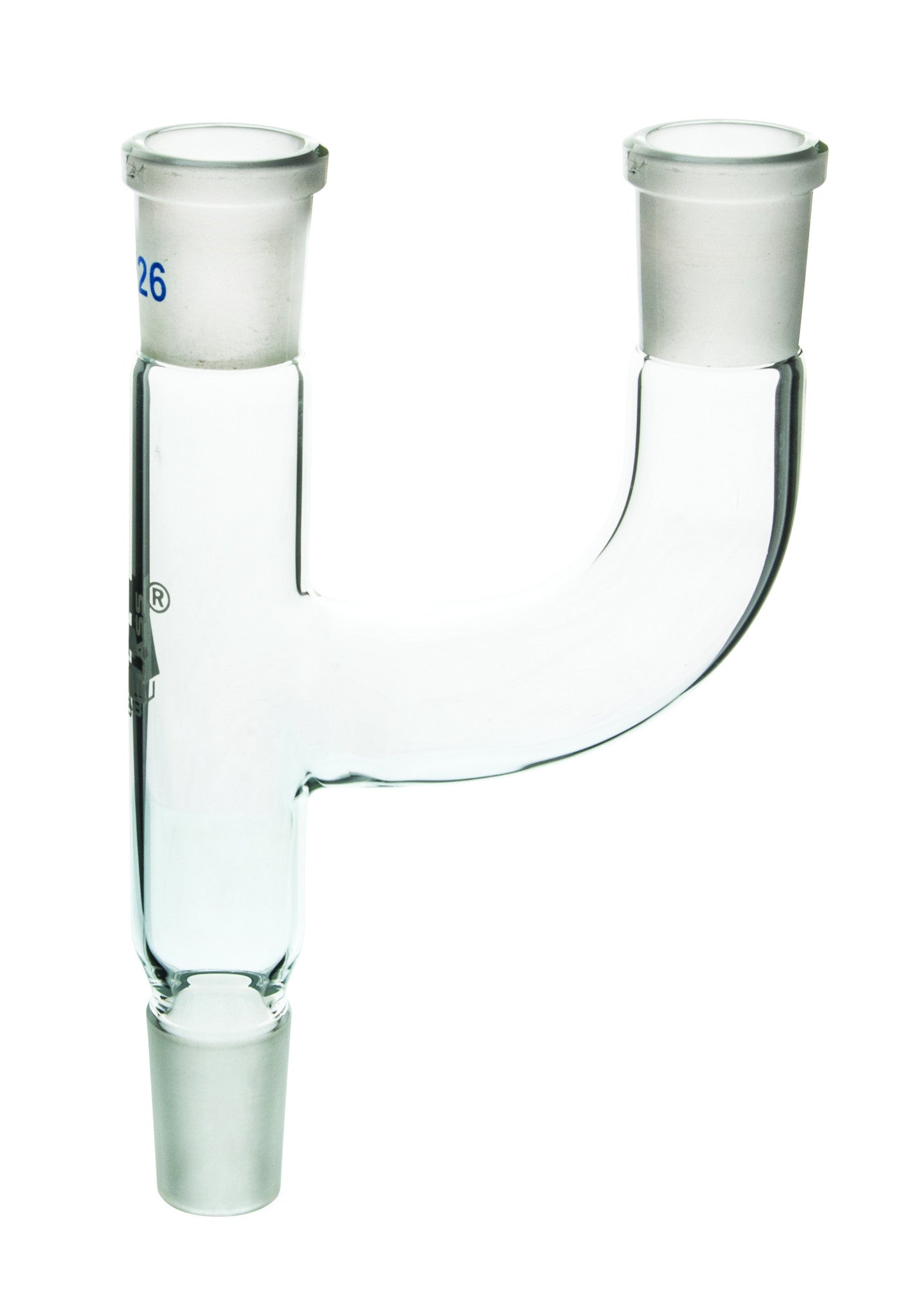 Two Parallel Necks Claisen Adapter, 19/26 Socket and 24/29 Cone, Borosilicate Glass