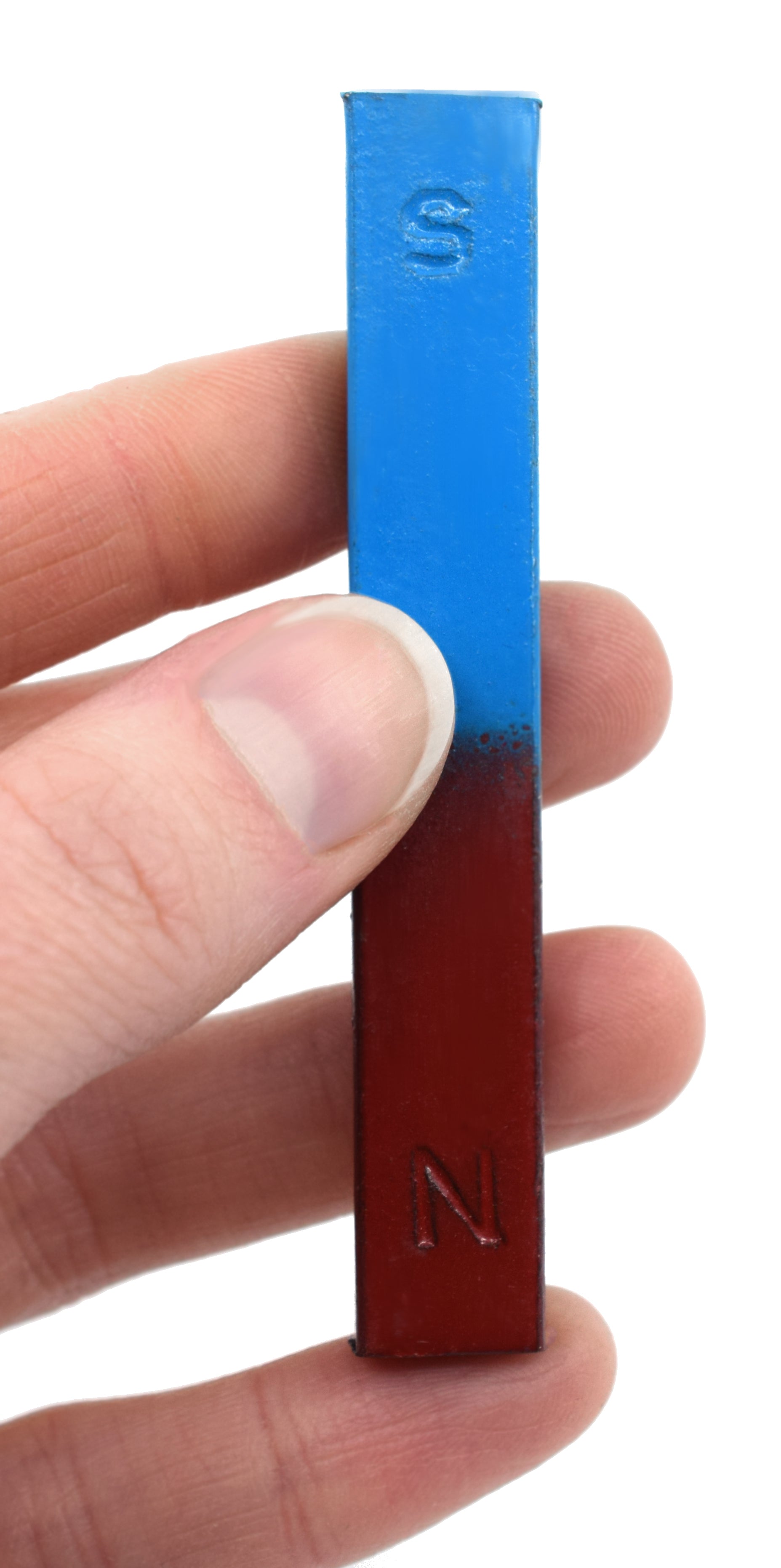 Chrome Steel Bar Magnet Pair with Keepers, 2.95 x 0.5 x 0.1"