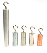 5-Metal Specific Heat Cylinders Set with Hooks (Aluminum, Copper, Stainless Steel, Tin, Zinc)