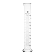 Class B Graduated Cylinder with Round Base and Spout, 1000mL, White Graduations, Borosilicate Glass