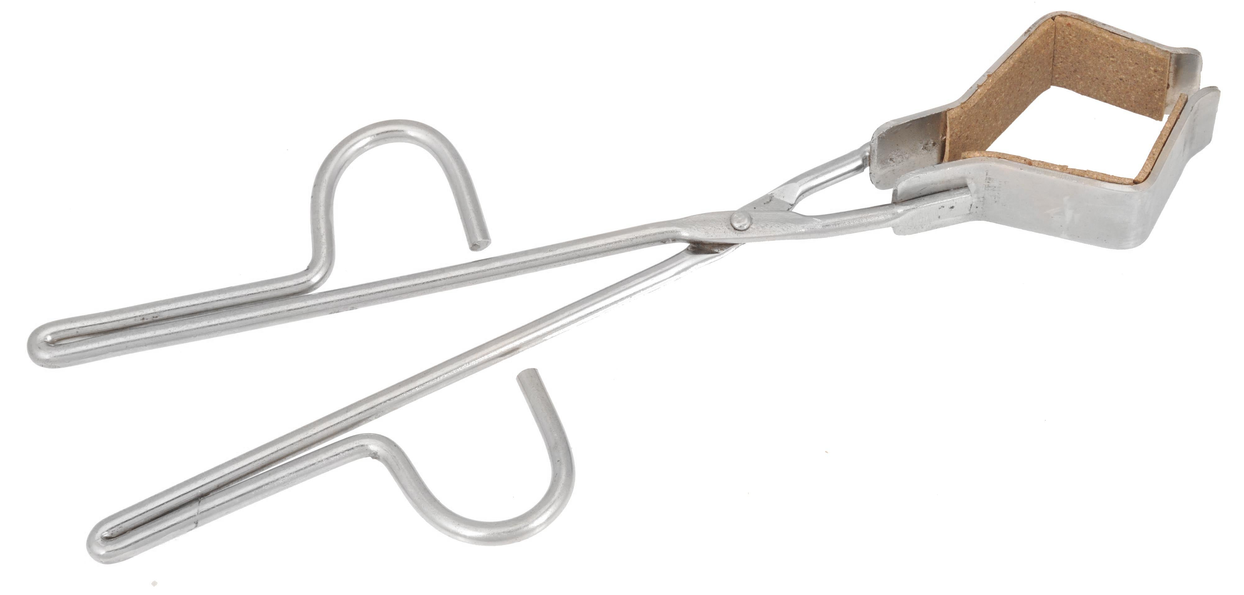 10" Heavy Duty Stainless Steel Flask Tongs with Cork Jaws