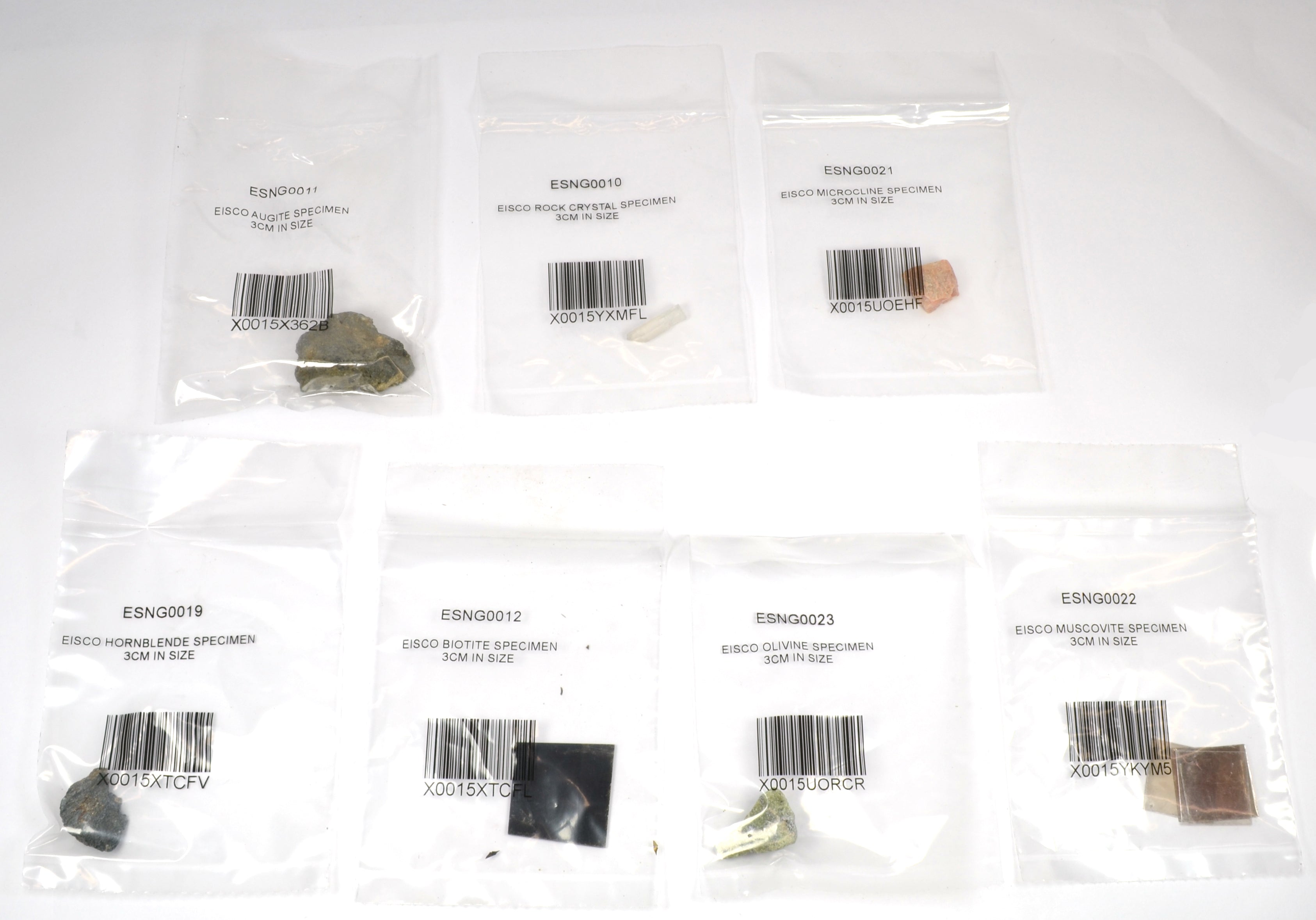 7-Piece Bowen's Reaction Series Mineral Specimen Set